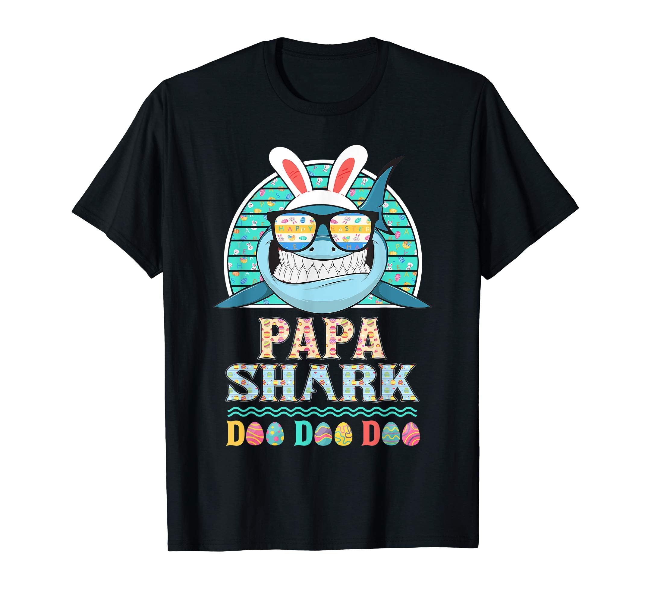 Funny Papa Shark Happy Easter Day Gift Family Shirt