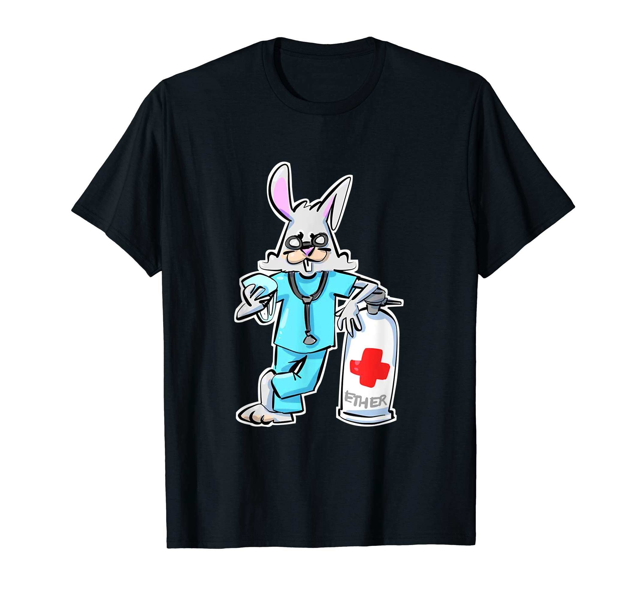 Anesthesia Ether Bunny Funny Easter Medical T-shirt