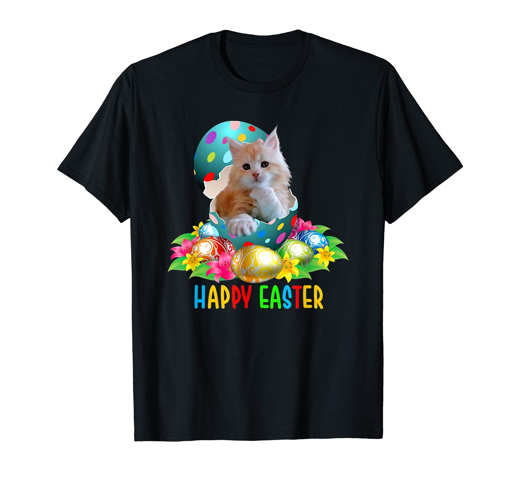 Funny cat in easter eggs cat lover t-shirt