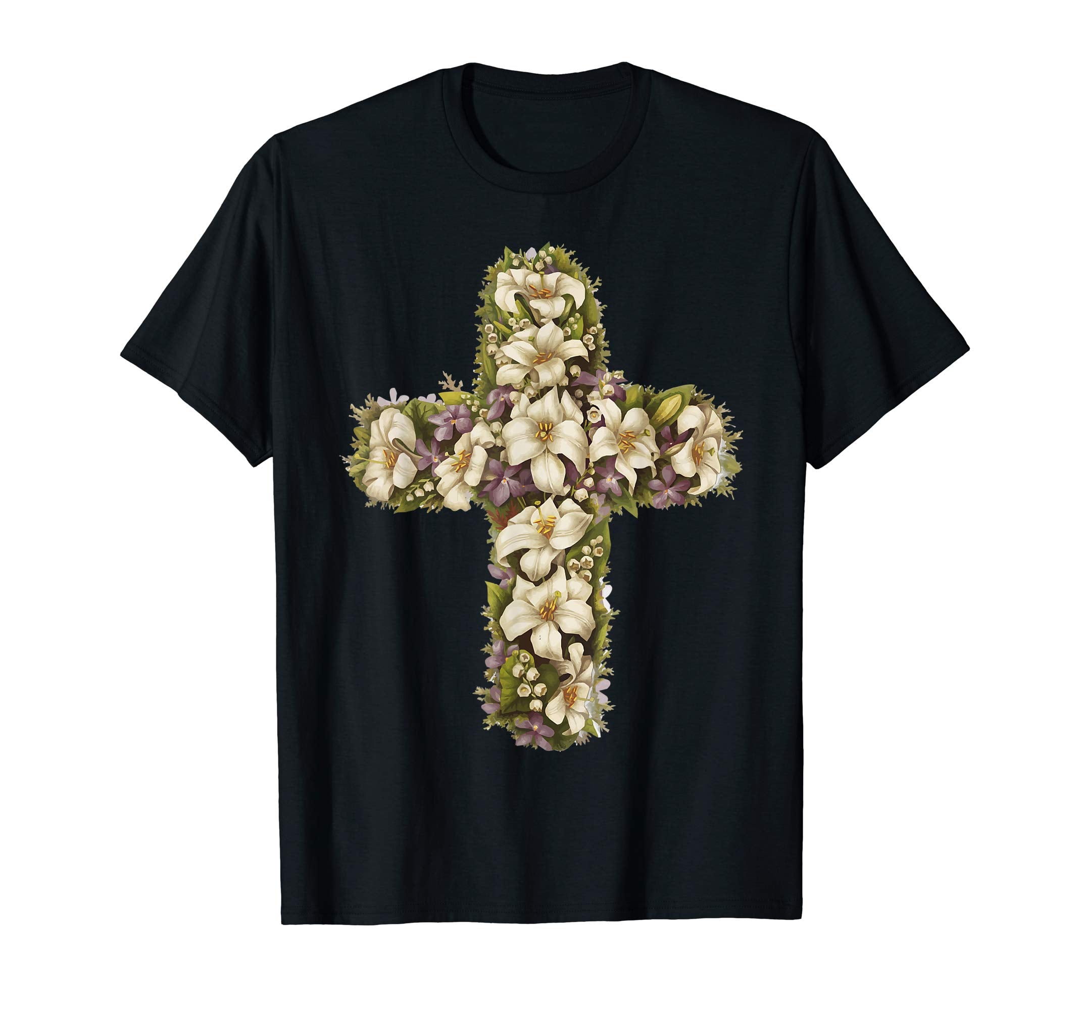 Easter Shirts for Women Lily Cross Catholic Easter Gifts