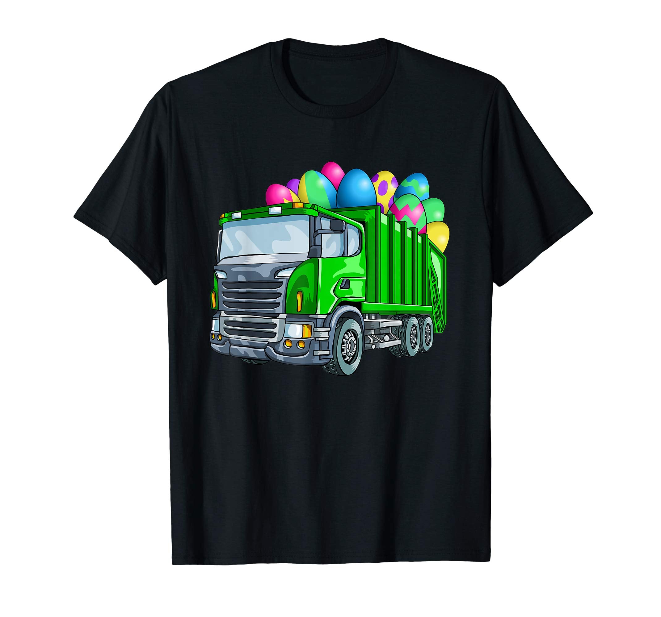 Easter Garbage Truck T Shirt Men Kids Boys Bunny Basket Eggs