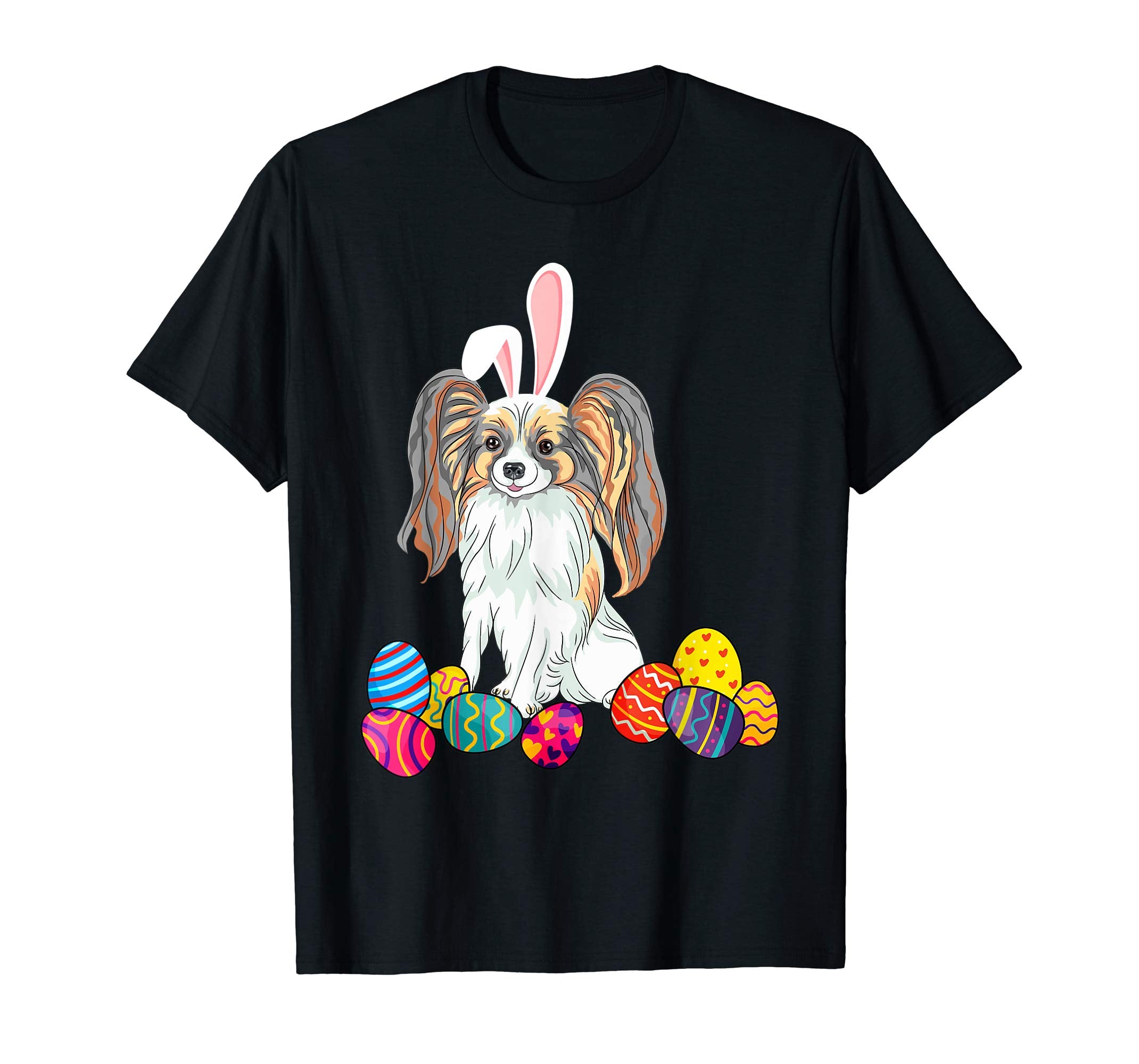 Papillon Bunny Ear With Egg Easter Easter Day Shirt