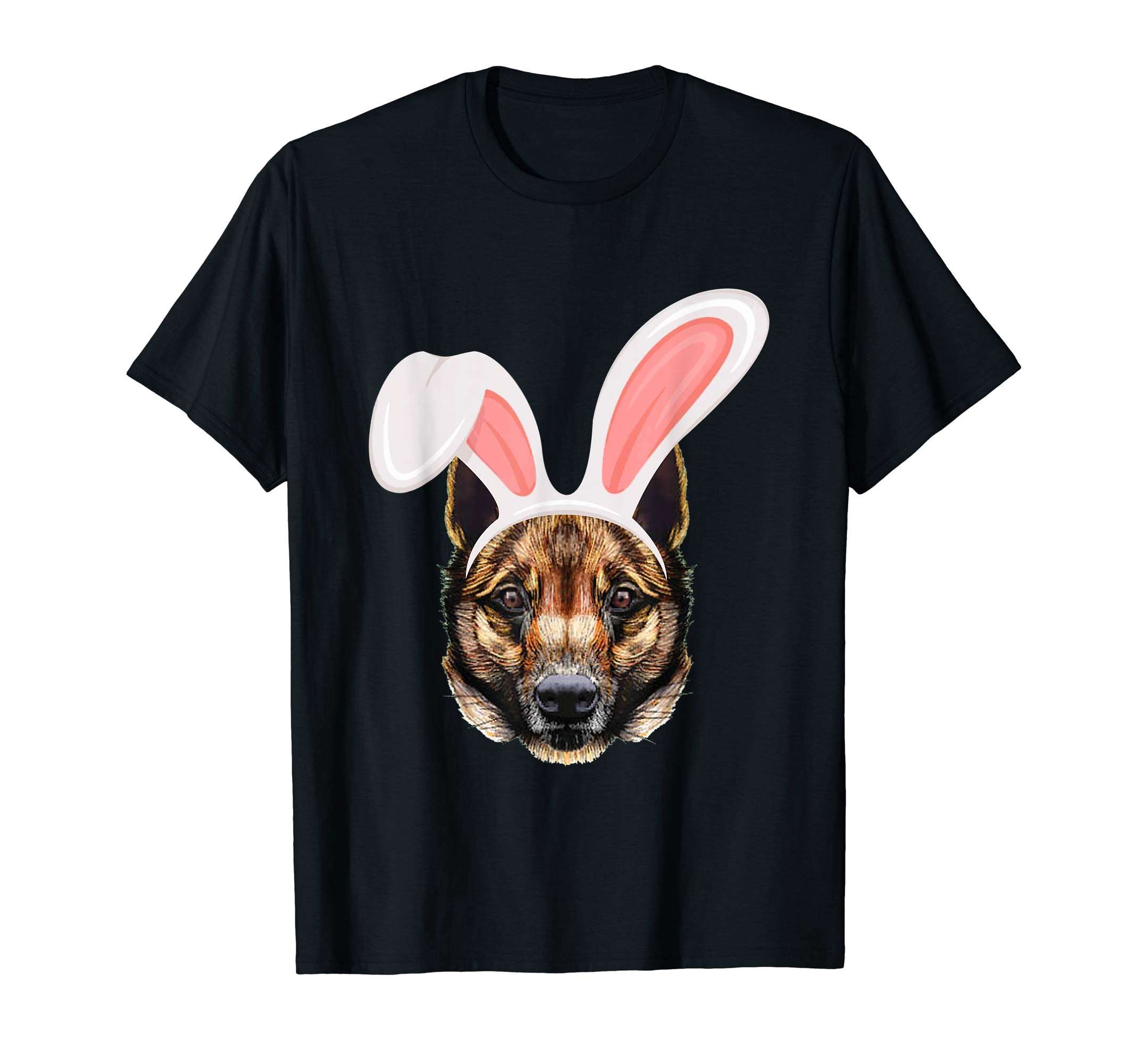 Malinois Dressed As Easter Bunny With Rabbit Ears T-Shirt