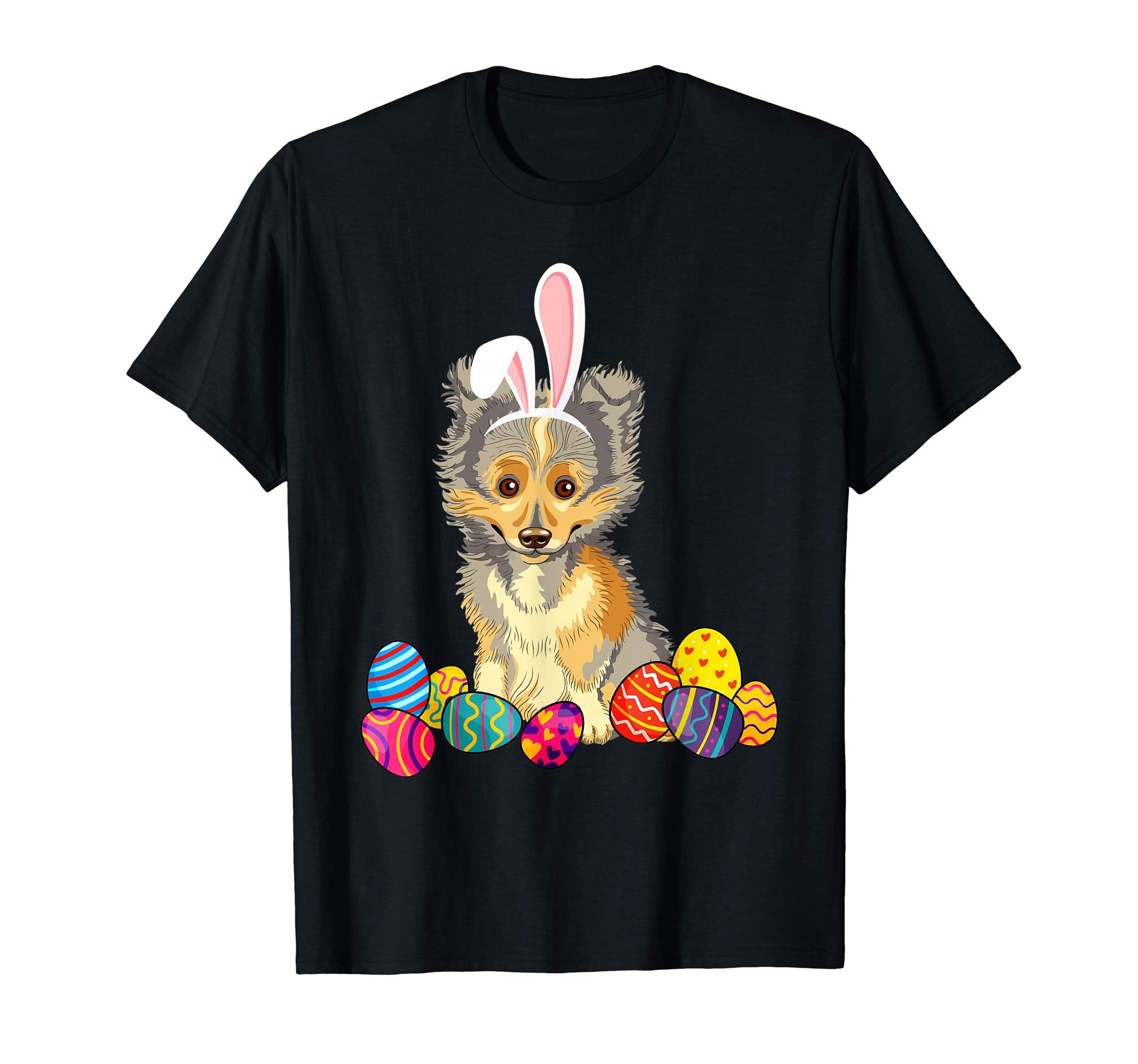 Shetland Sheepdog Bunny Ear With Egg Easter Easter Day Shirt