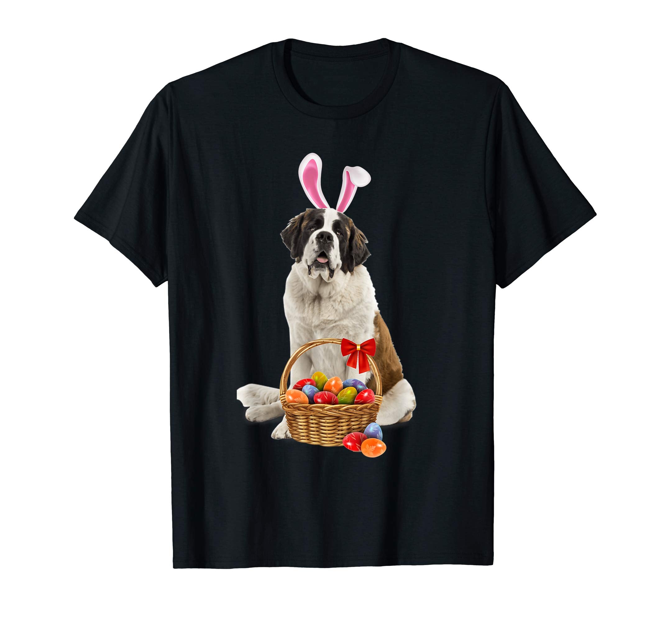 Easter Saint Bernard Shirt Saint Bernard,Bunny Ears and Eggs