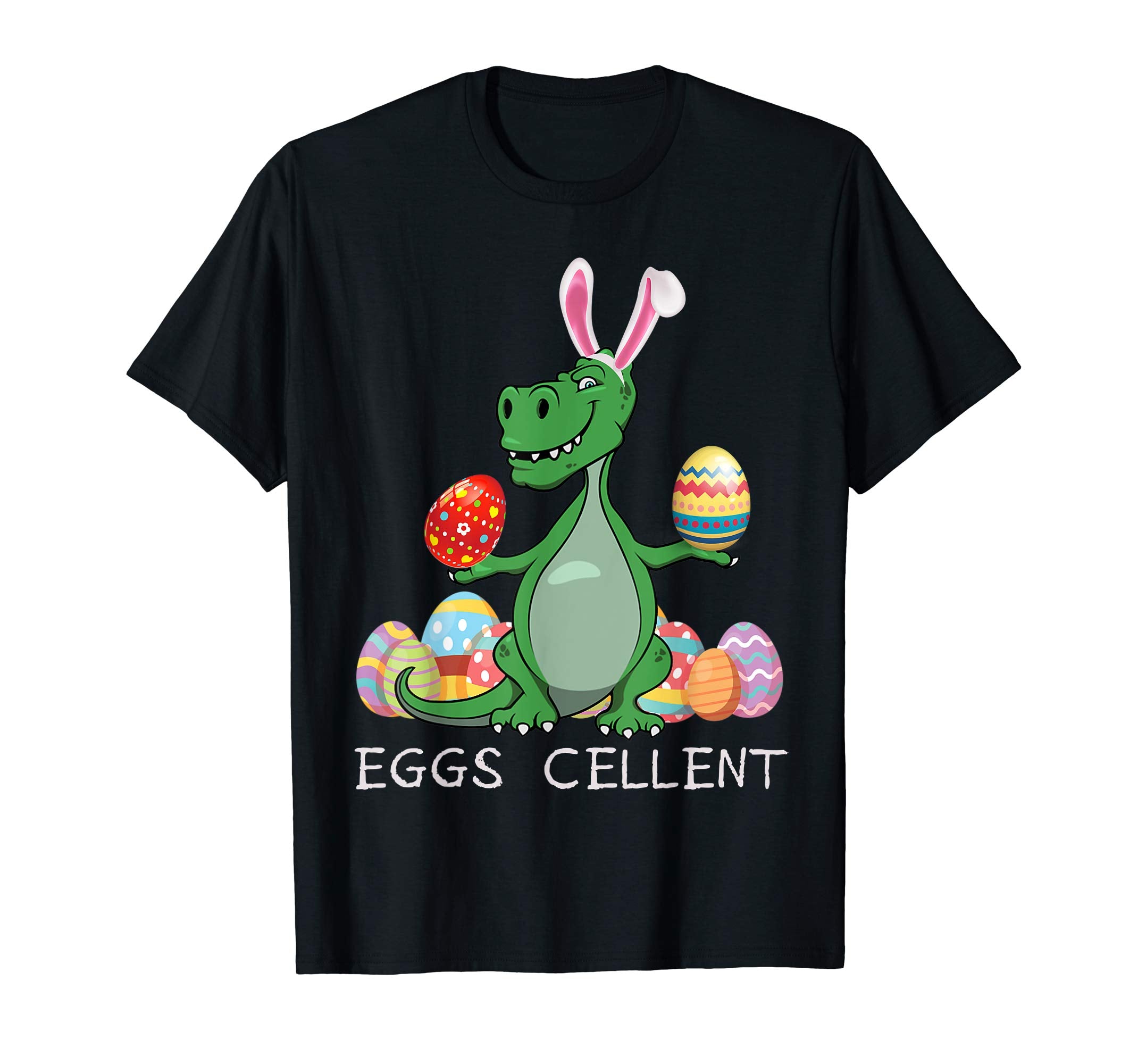 Funny Dinosaur T-rex Bunny with Eggs Easter T shirt