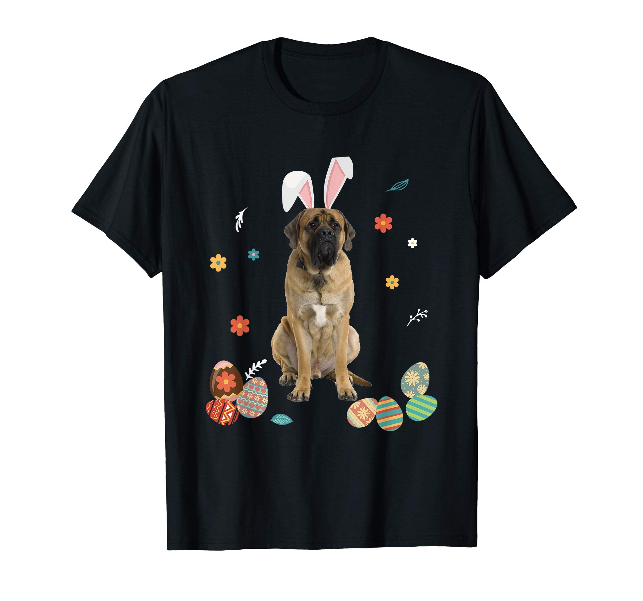 Mastiff Bunny Rabbit Happy Easter Day T-Shirt