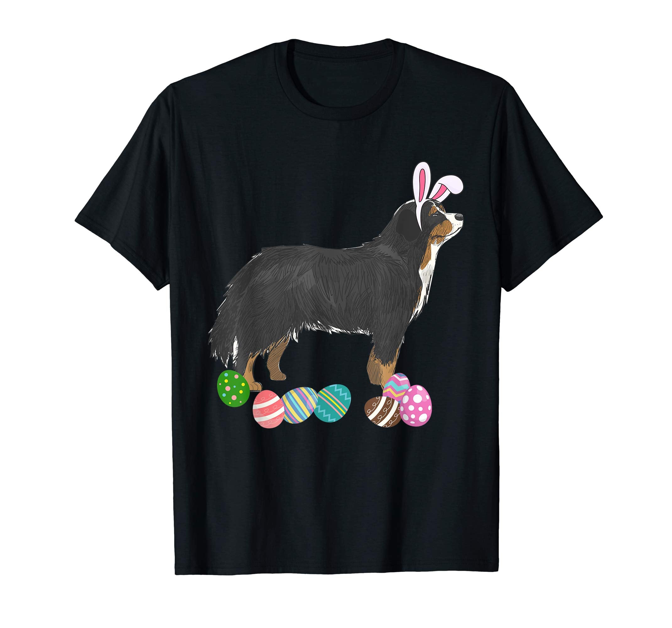 Bernese Mountain Dressed As Easter Bunny Rabbit Ears T-Shirt