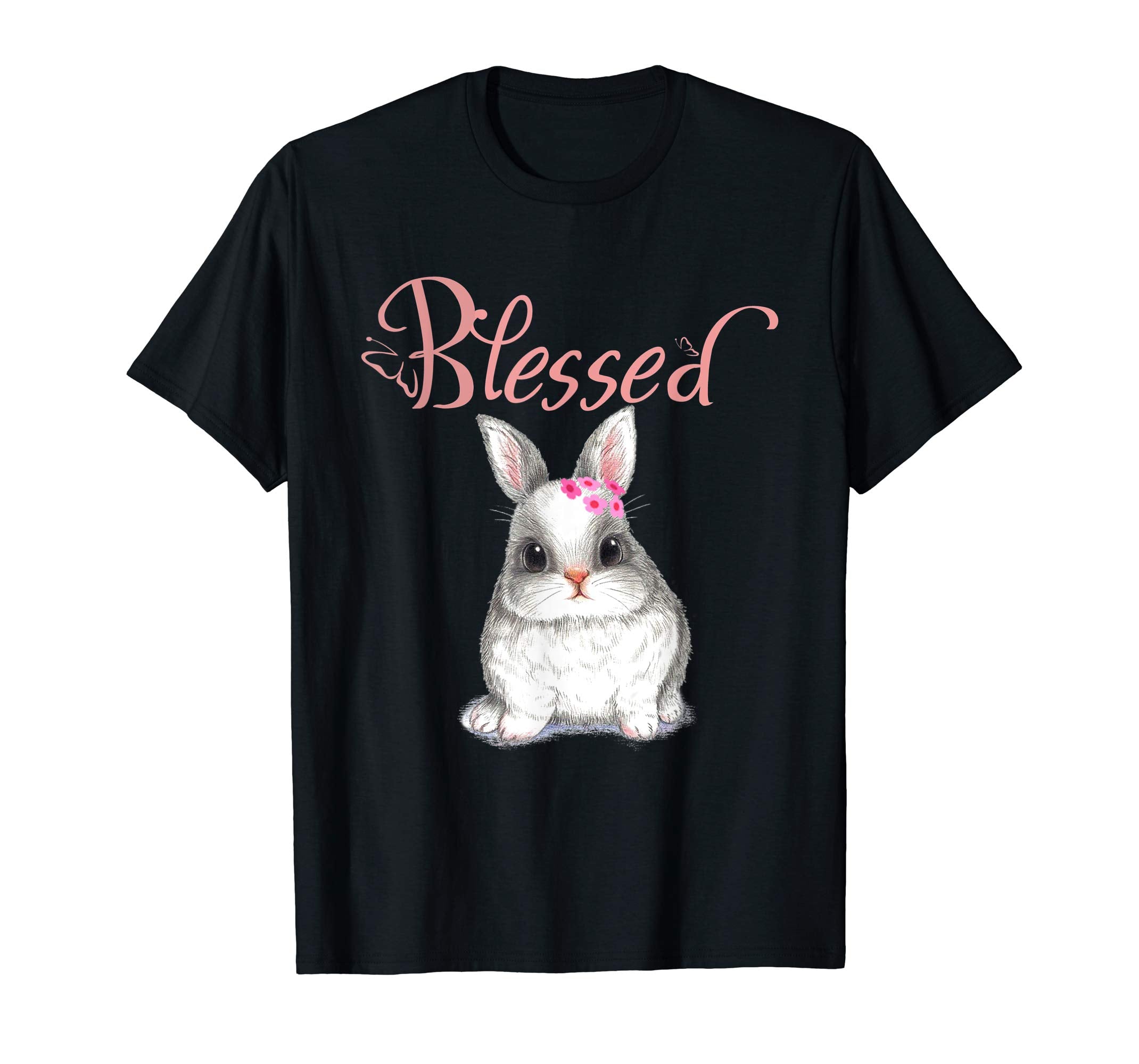 Blessed Bunny Rabbit Spring Easter Flower Shirt