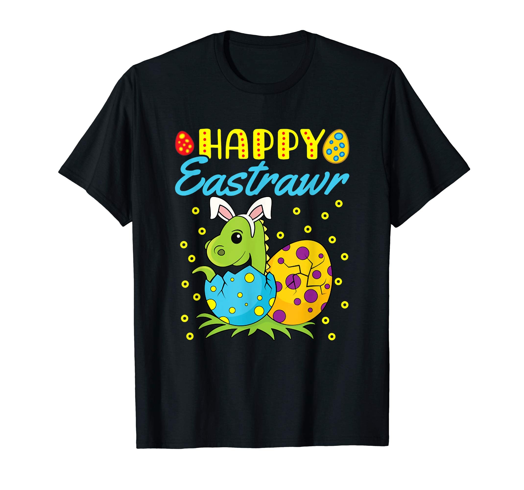 Happy Eastrawr T-Rex Dinosaur Easter Bunny Egg T Shirt Kids