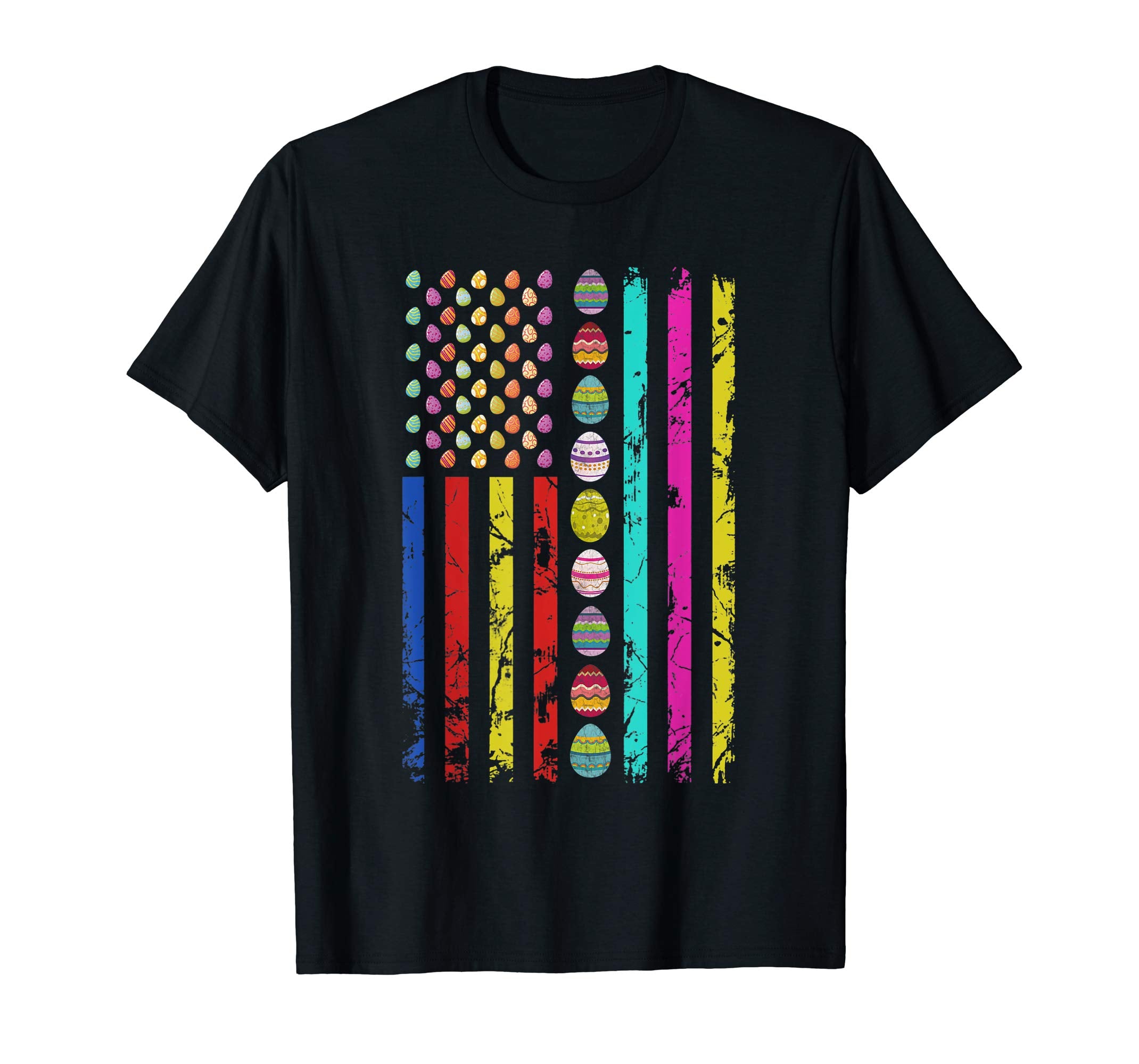 American Flag Easter Day T-shirt Easter Eggs Outfit