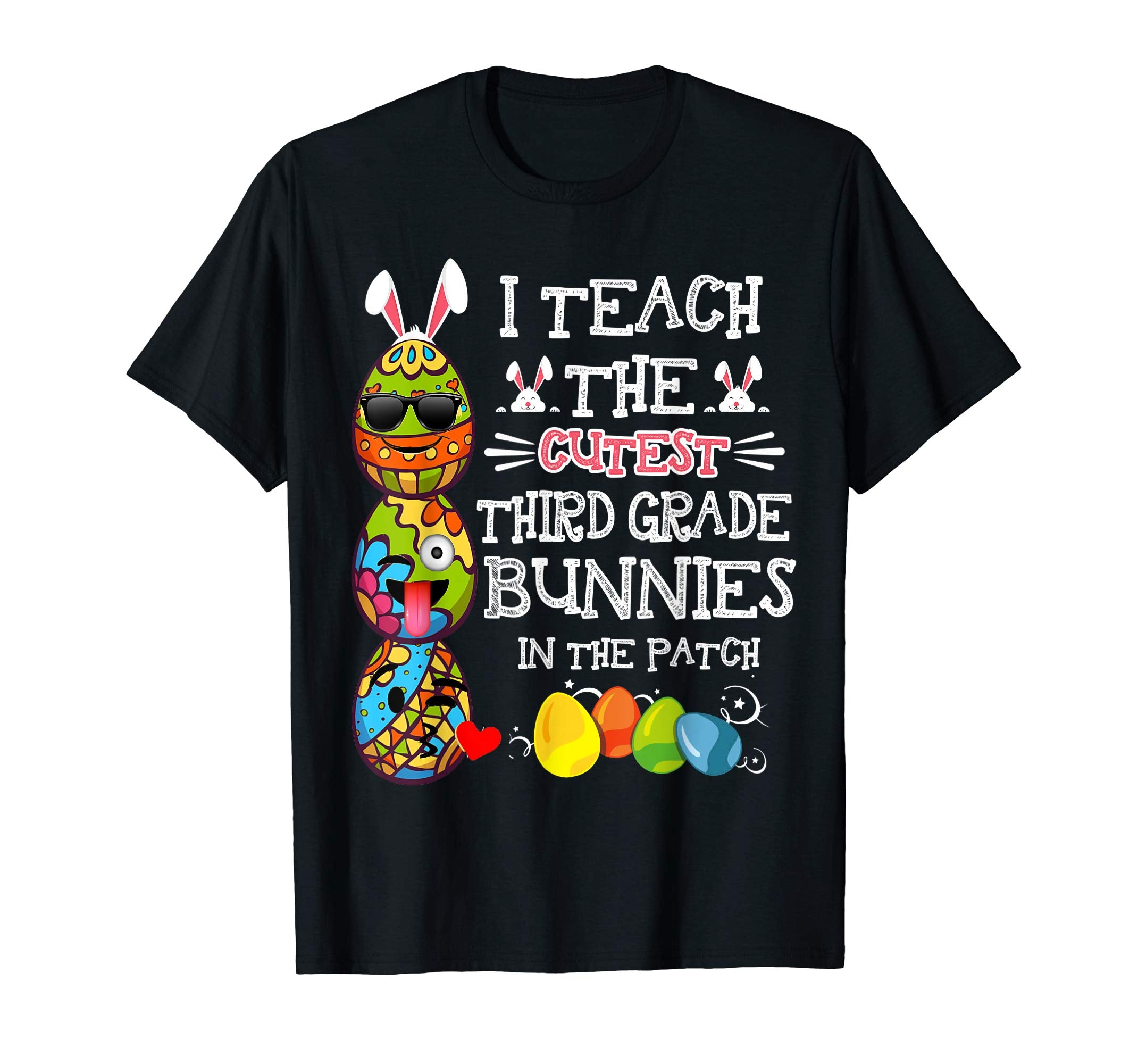 Easter Third Grade Teacher T Shirt Easter Egg Emoji Shirt