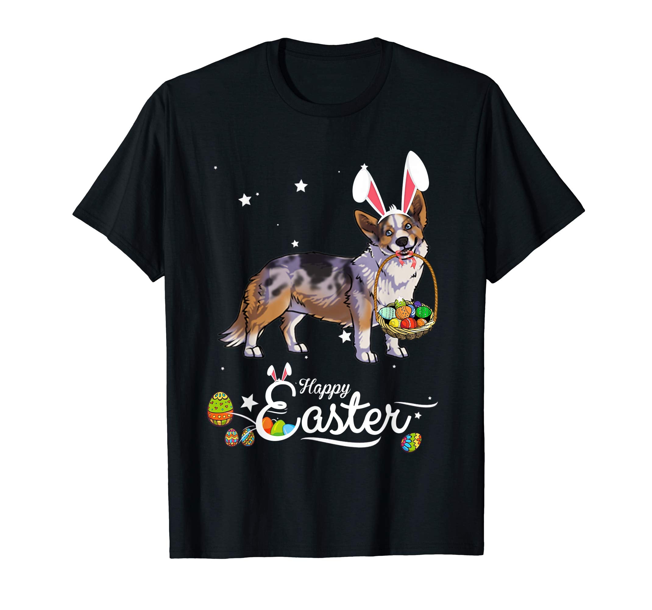 Cardigan Welsh Corgi Dog With Bunny Hat Easter Costume Shirt