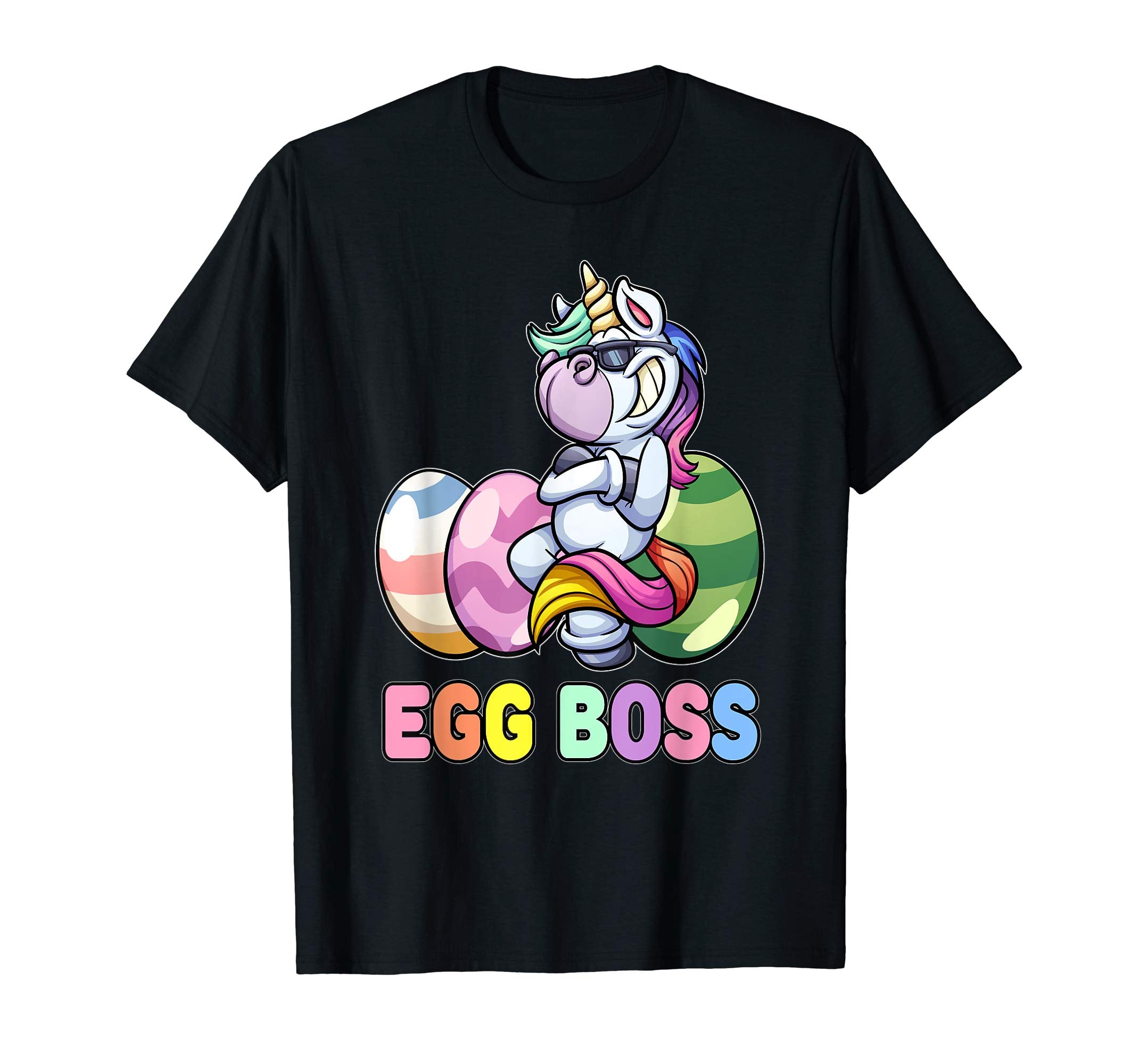Egg Boss Unicorn Easter Shirt For Kids Girls Boy Easter Gift