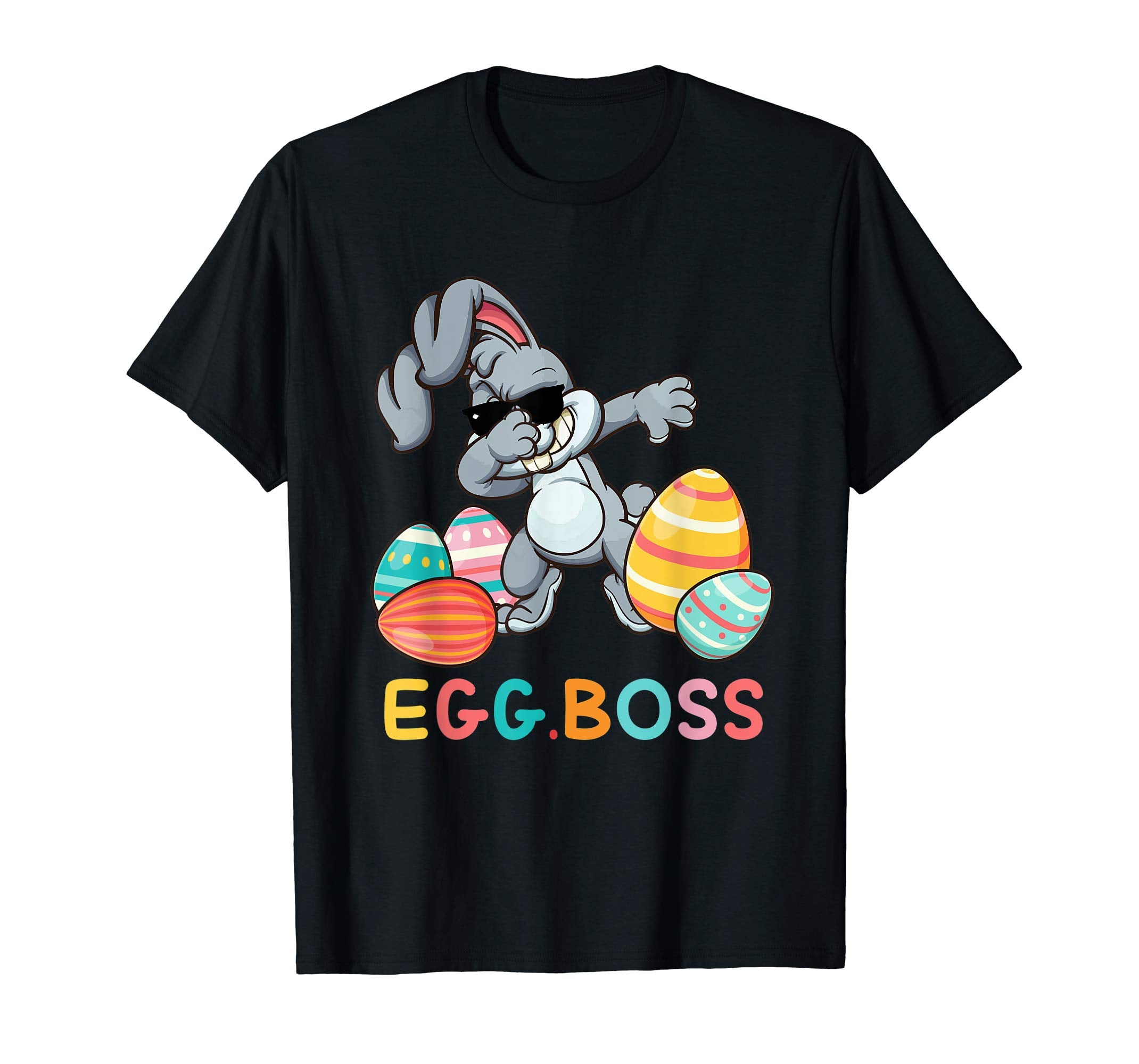 Happy Easter T-Shirt with Bunnies Eggs Flowers Carrots