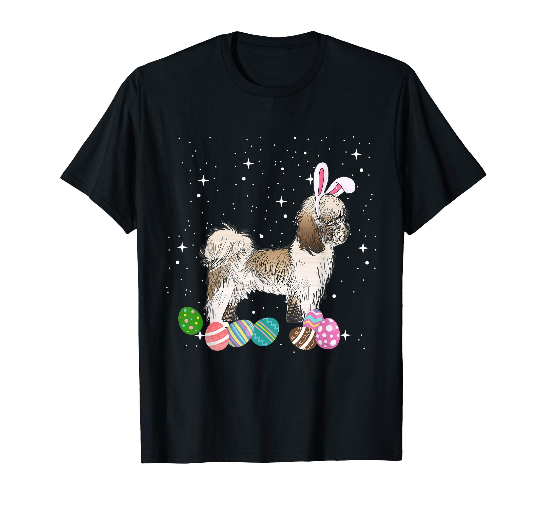 Shih Tzu Dressed As Easter Bunny With Rabbit Ears T-Shirt