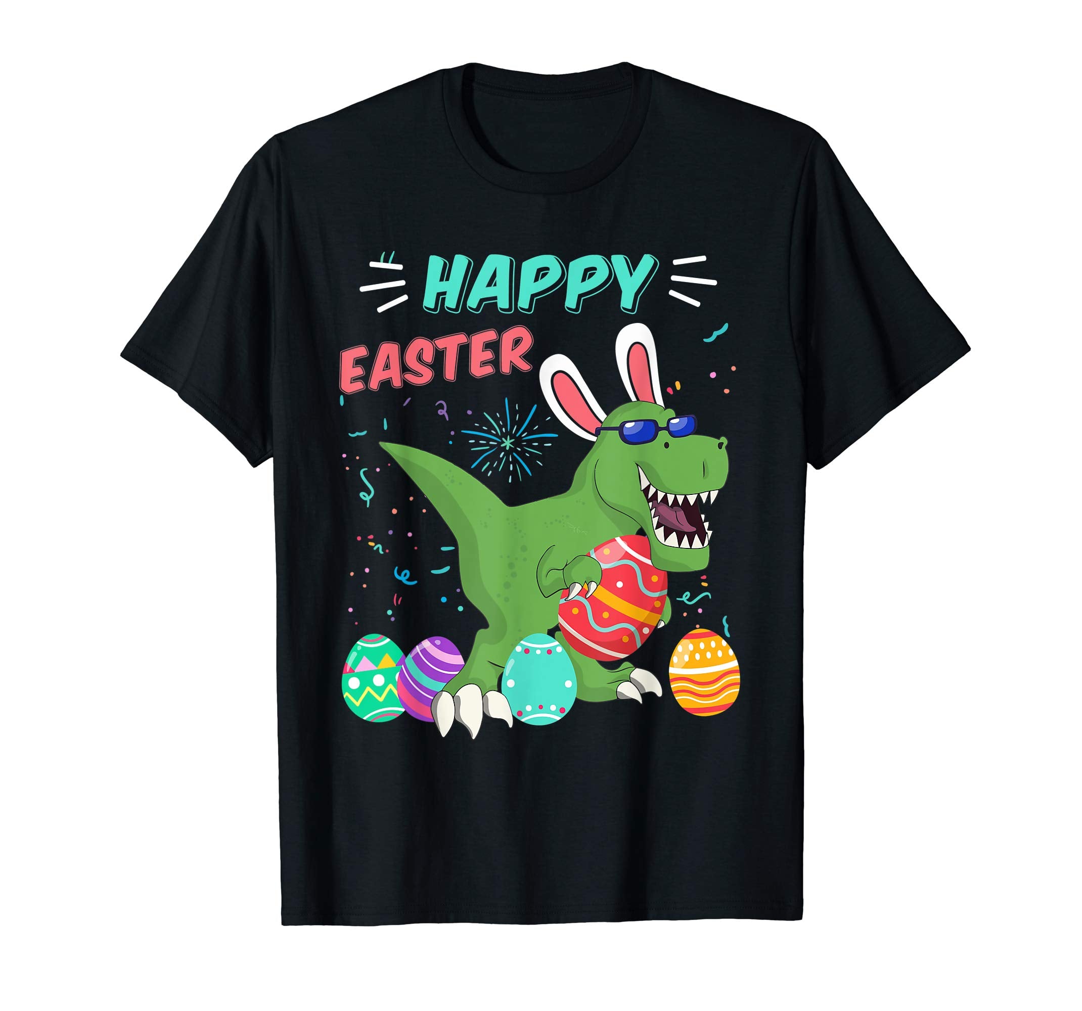 Happy Eastrawr T Rex Dinosaur Easter Bunny Egg Shirt Kids