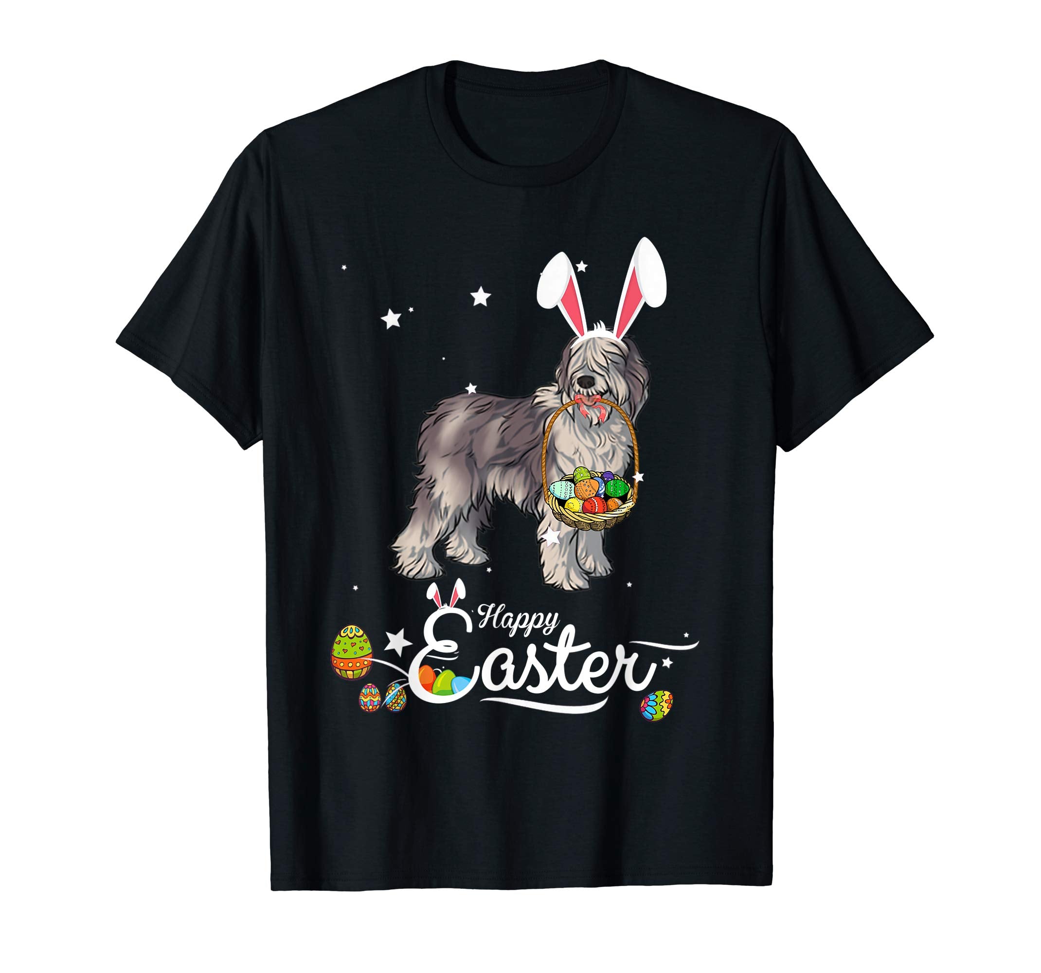 Olde Sheepdog Dog With Bunny Hat Easter Costume T Shirt