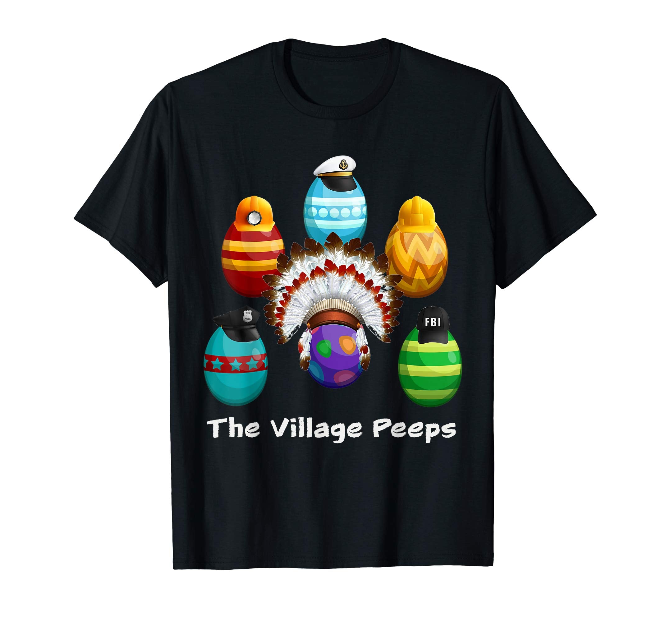 Funny Easter Shirt Village Peeps Cute Chick Tshirt Bunny