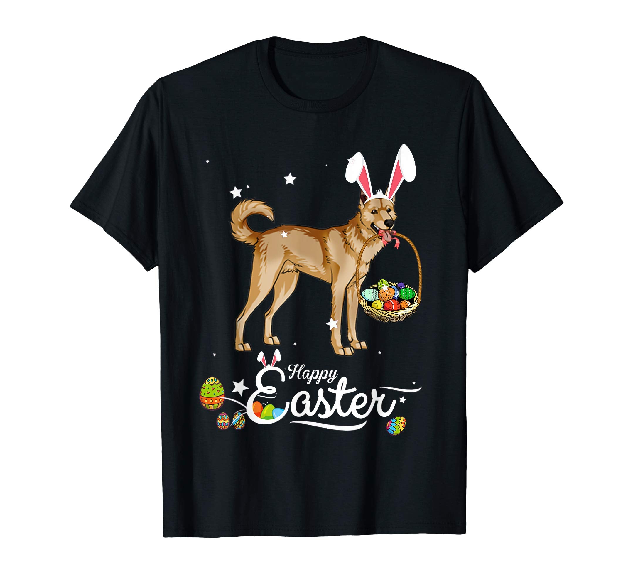 Canaan Dog With Bunny Hat Easter Costume T Shirt