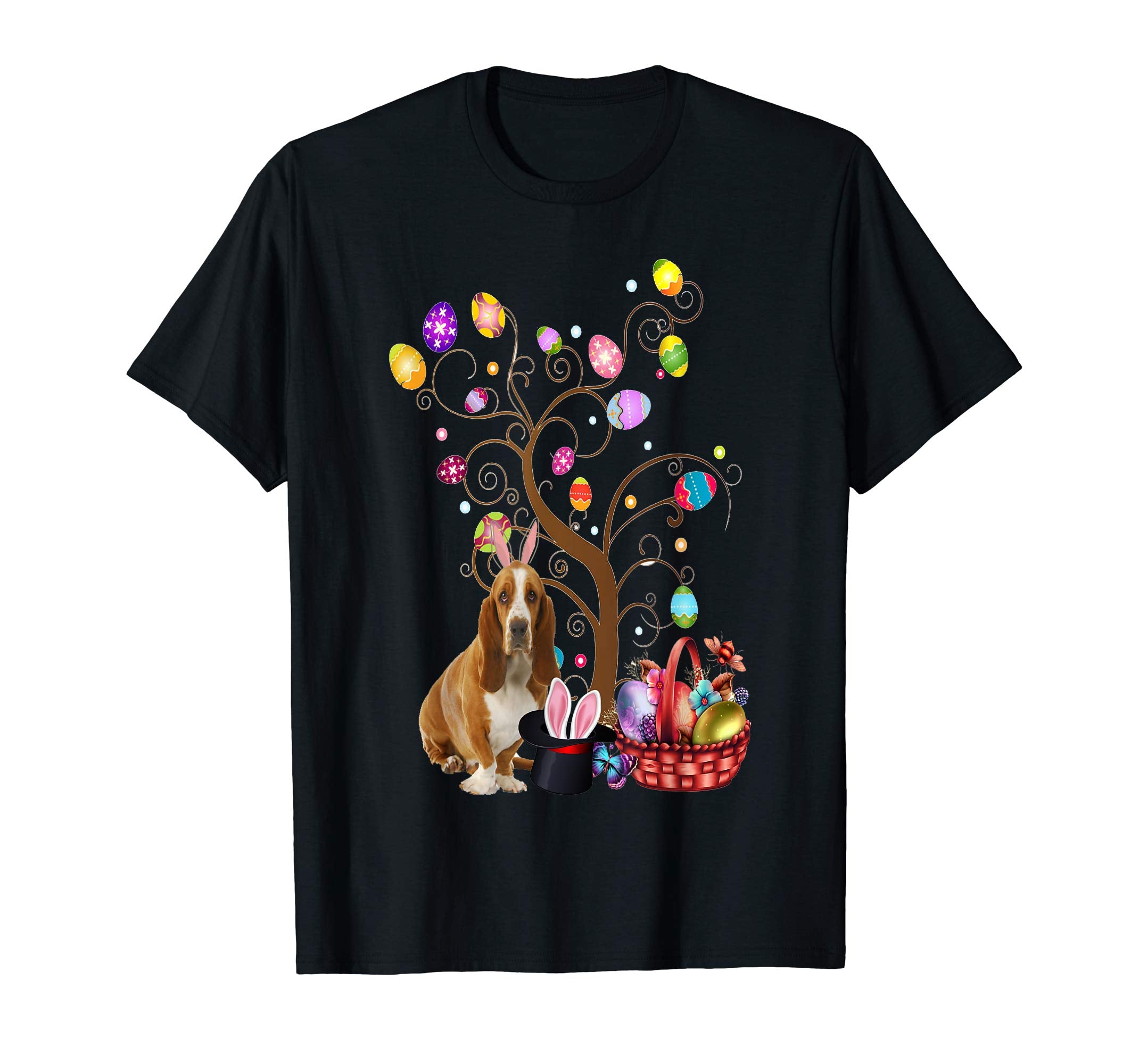 Bunny Basset Hound Dog Easter Day Hunting Egg T-Shirt