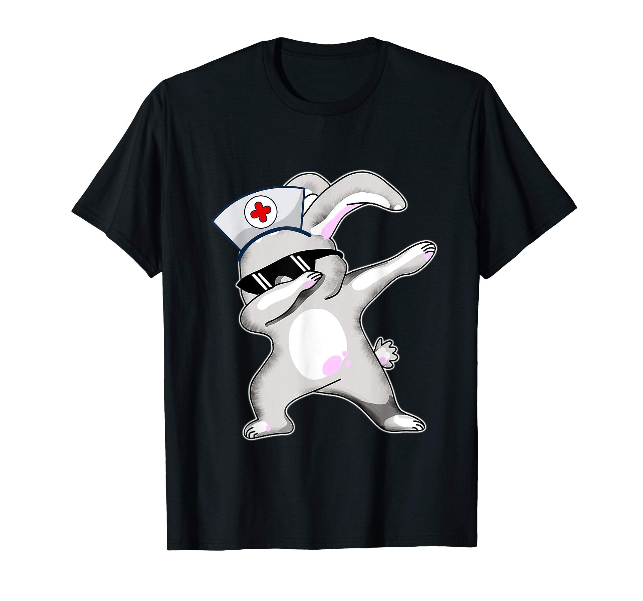 Funny Rabbit Nurse Tee Easter Bunny Dabbing T-Shirts Gift