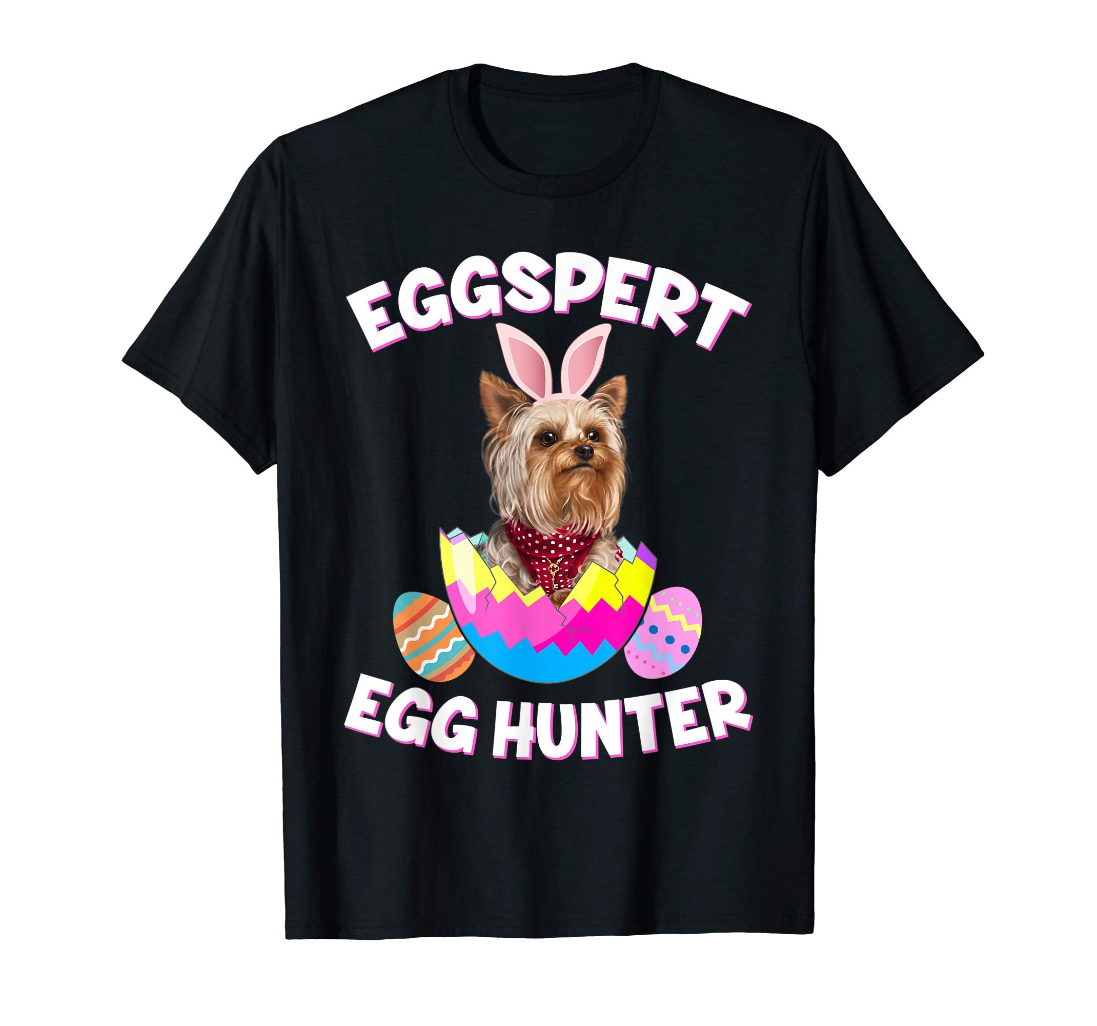 Eggspert Egg Hunter Easter Funny Yorkie T Shirt