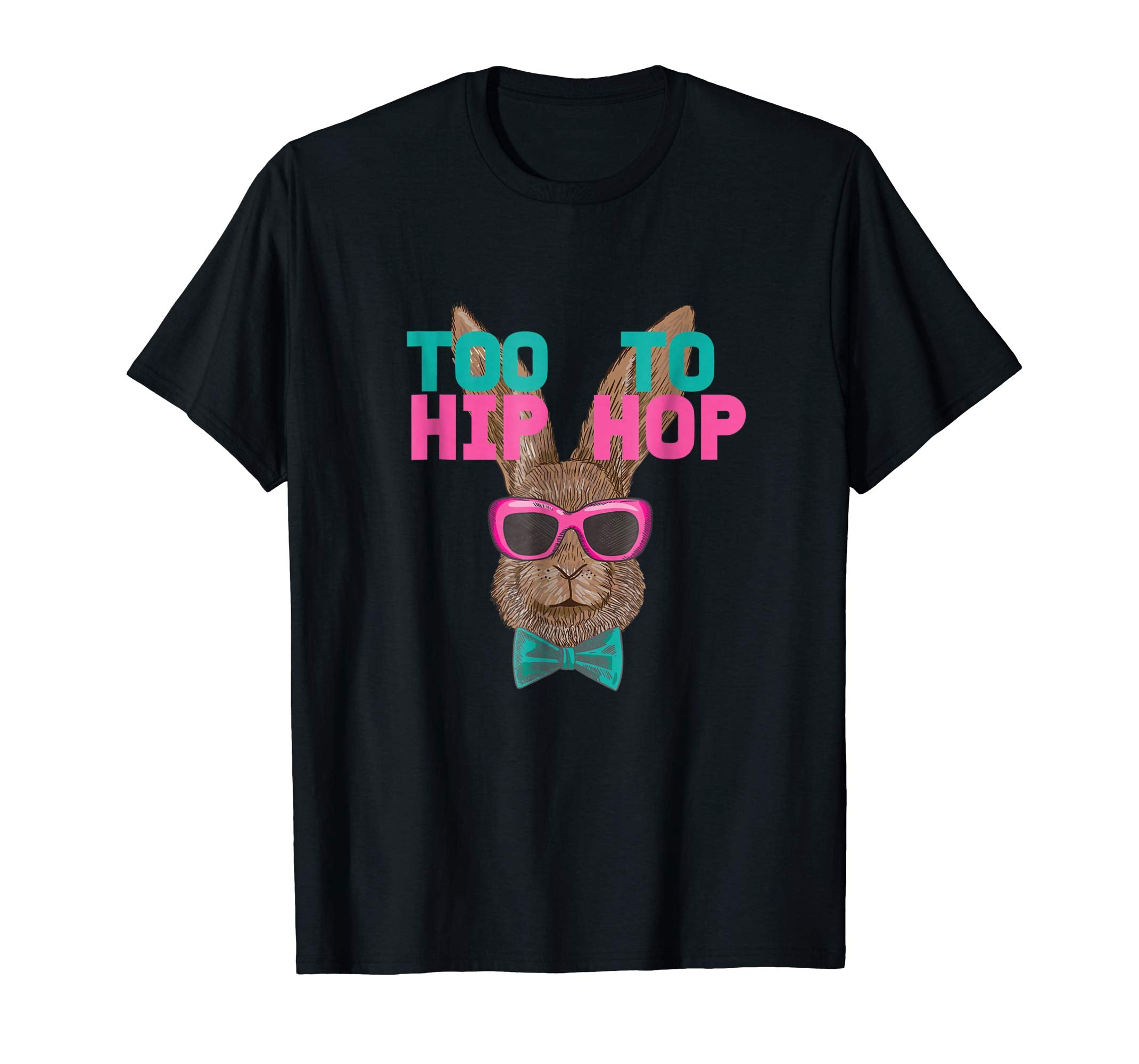 Too Hip To Hop Cool Hispter Easter Bunny with Glasses Shirt