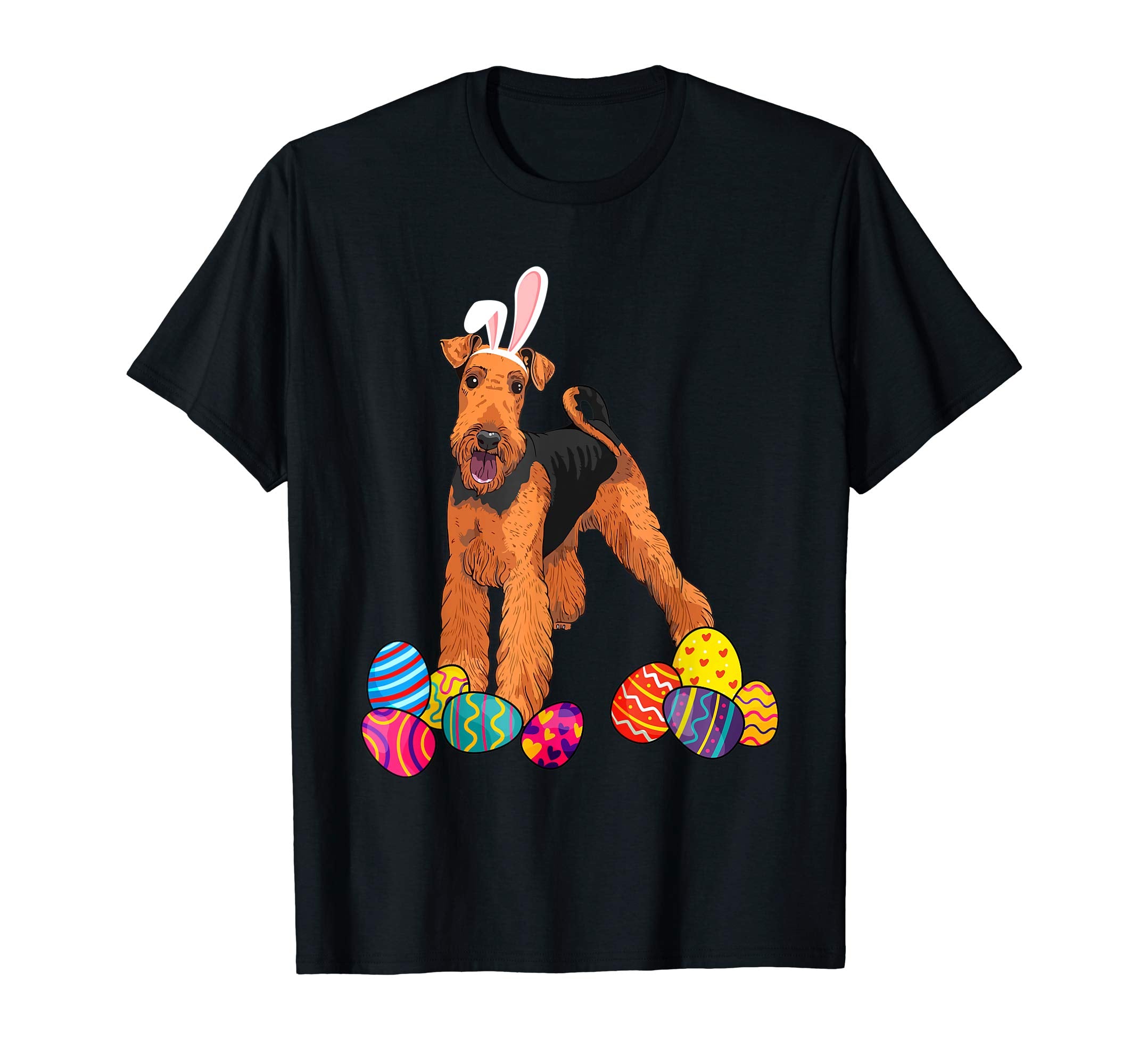 Airedale Terrier Bunny Ear With Egg Easter Easter Day Shirt
