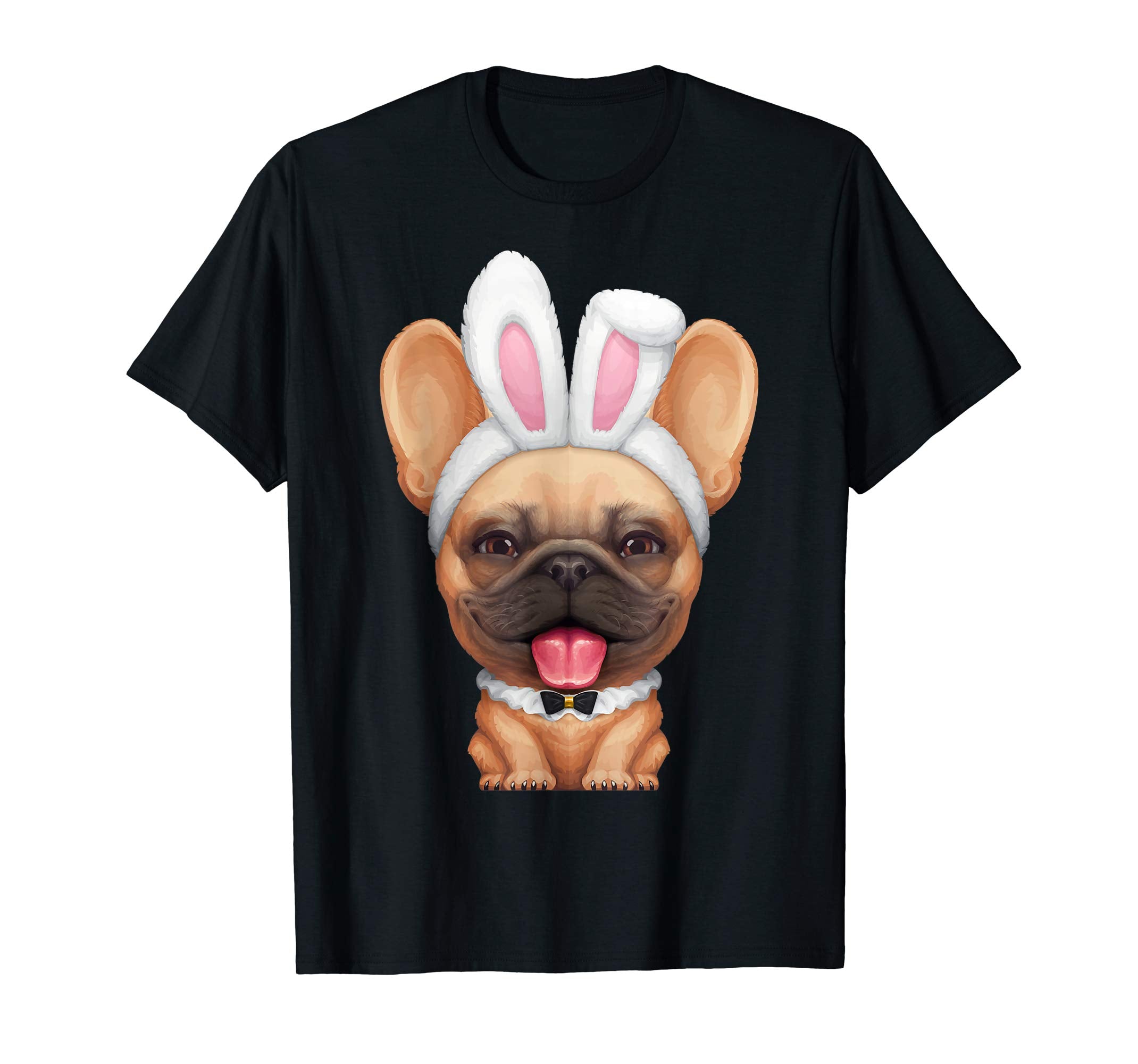 Red Fawn French Bulldog in the Easter Bunny Costume T-Shirt