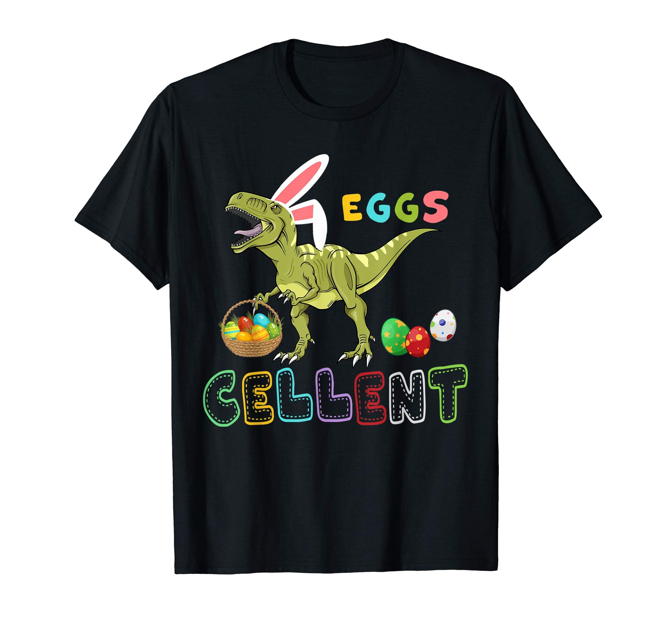 Dinosaur T rex Rabbit Eggs Cellent Happy Easter Gift T-shirt