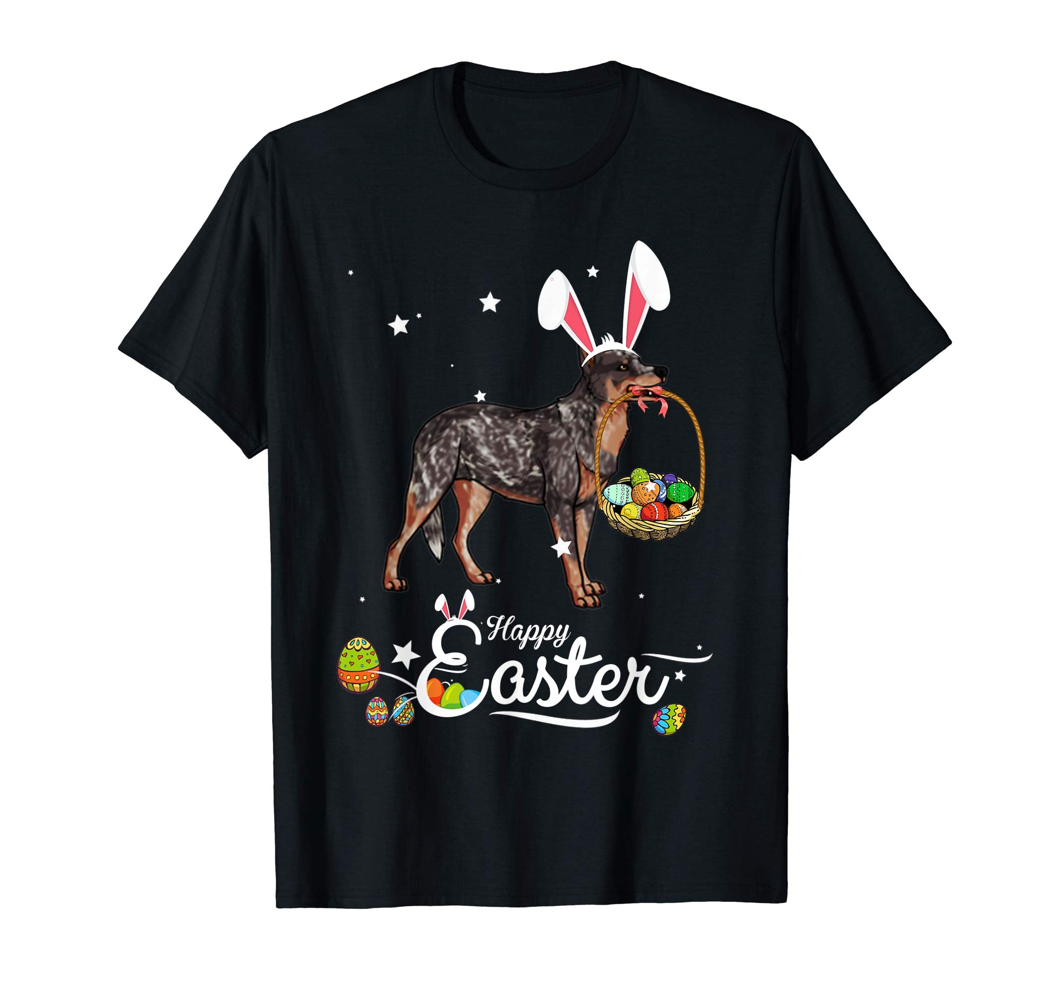 Australian Cattle Dog With Bunny Hat Easter Costume T Shirt