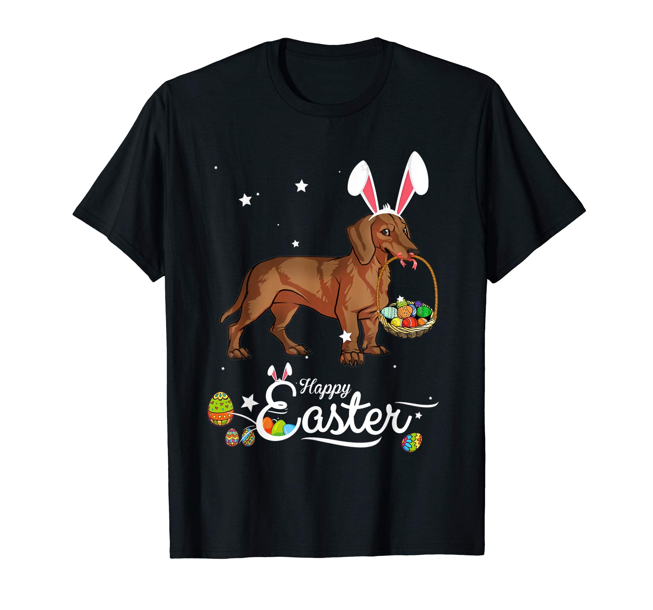 Dachshund Dog With Bunny Hat Easter Costume T Shirt