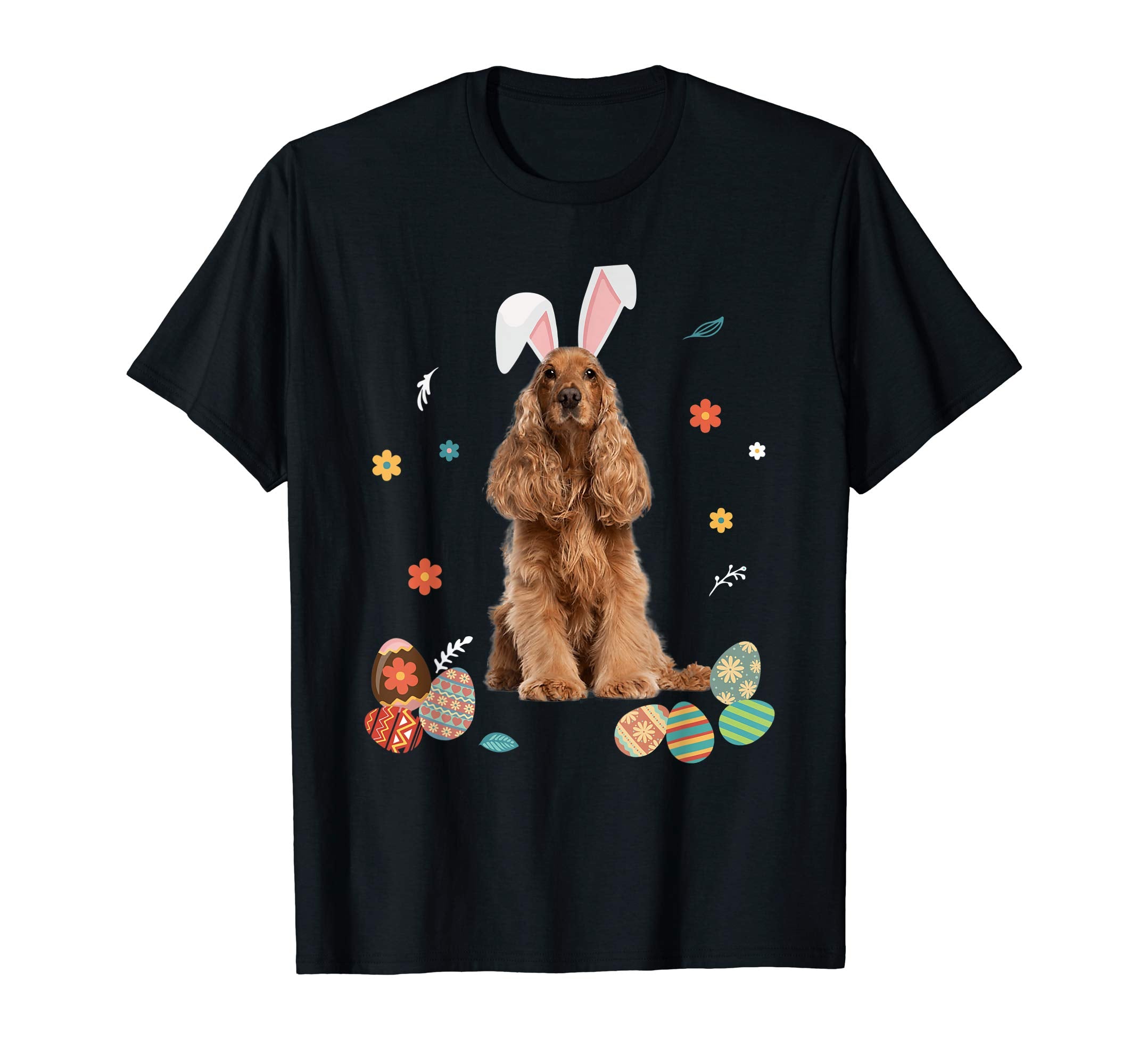 Cocker Spaniel Bunny Rabbit Happy Easter Day T-Shirt