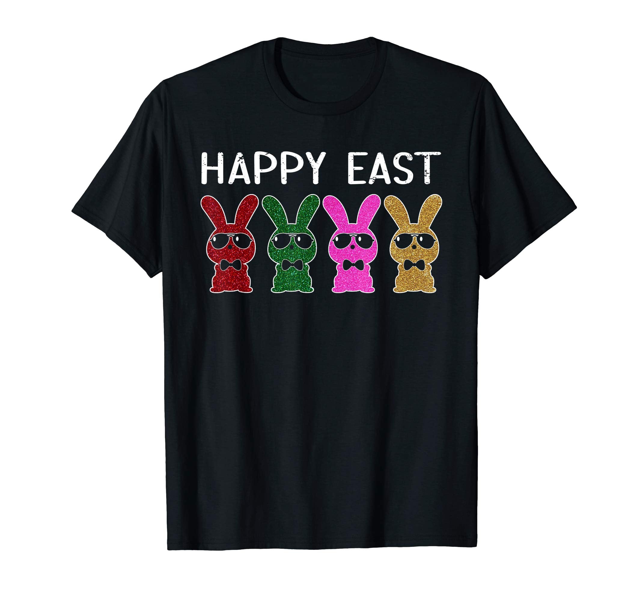 Happy Easter Real Bunny T Shirt Colorful Egg Hunt