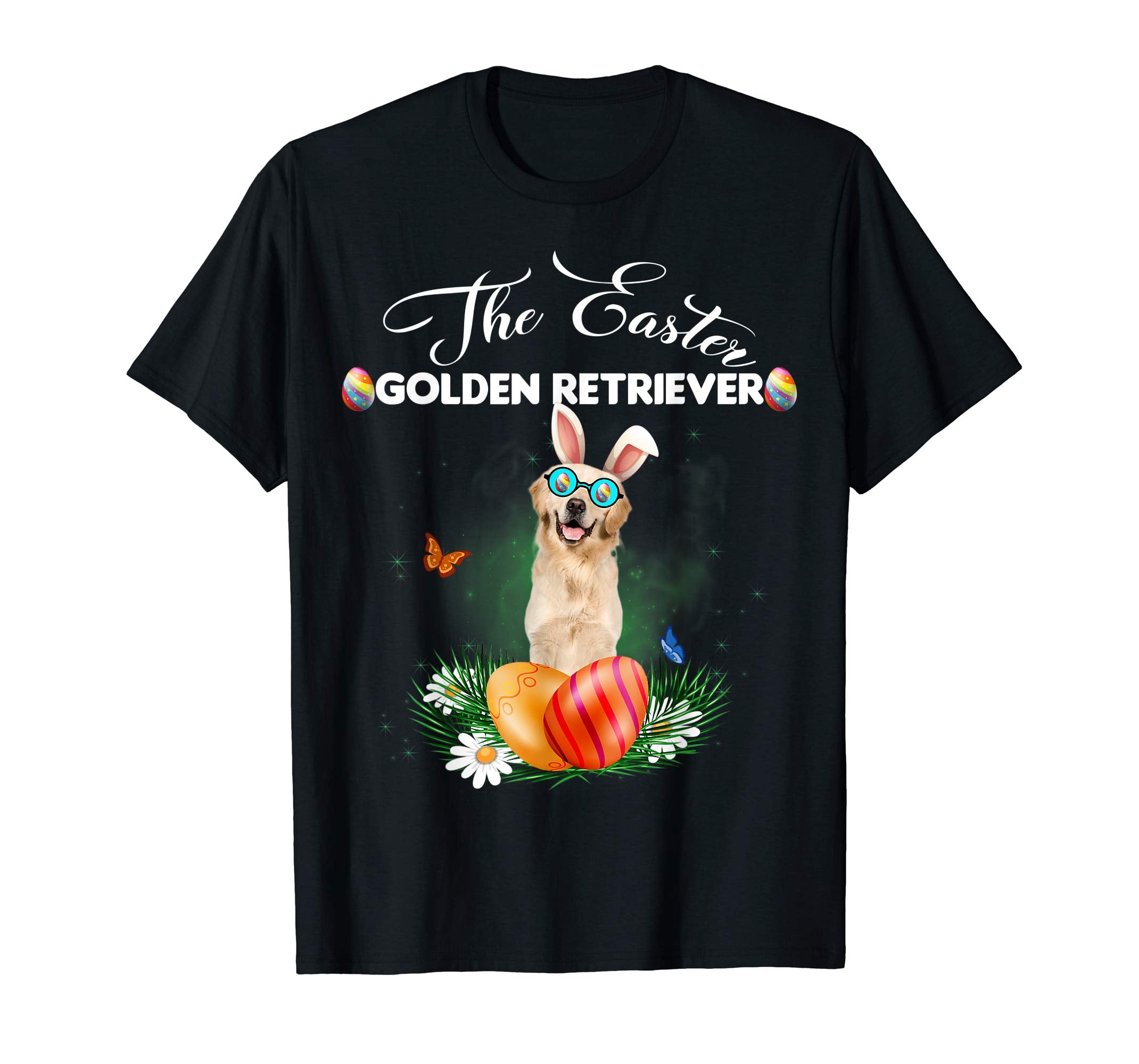 Golden Retriever Bunny Easter Day Dog Gifts T-Shirt