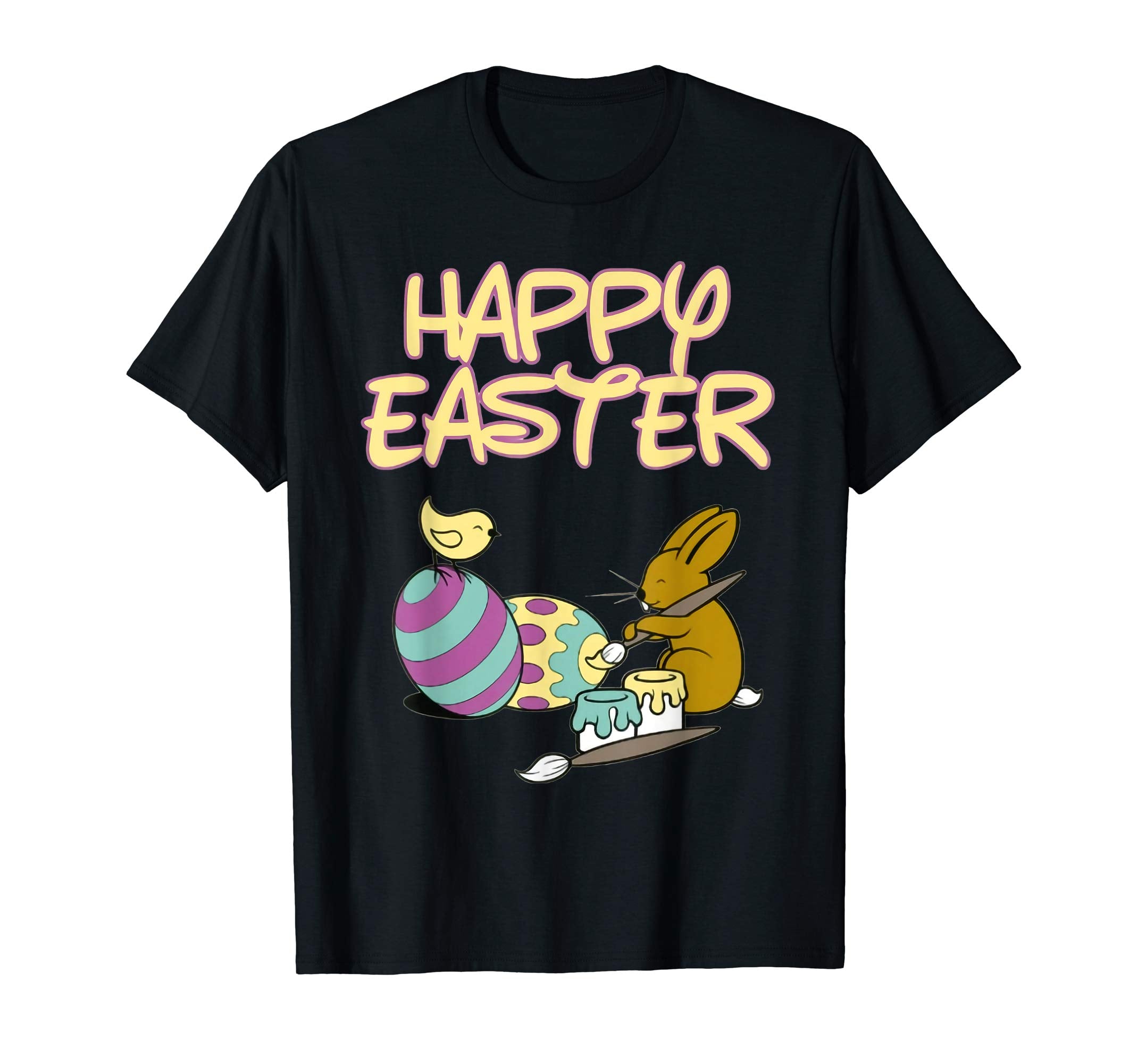 Happy Easter Bunny Tee shirt with Easter Eggs T shirt