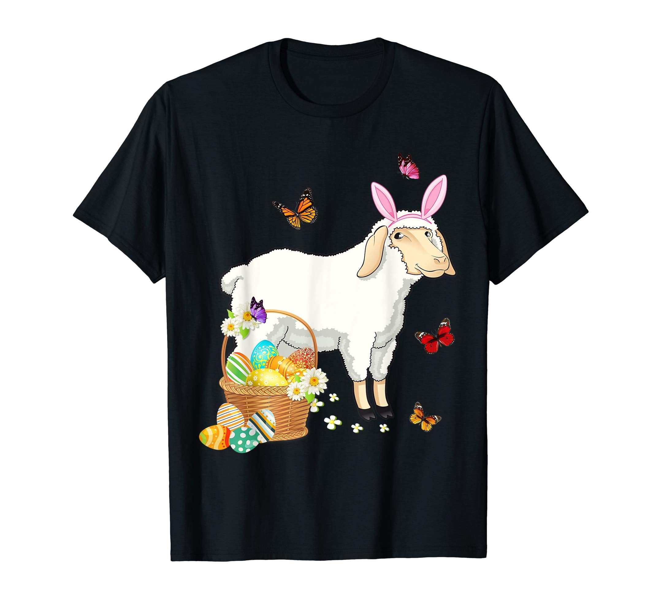 Sheep Bunny Hat Rabbit Easter Eggs Shirt Happy Ea