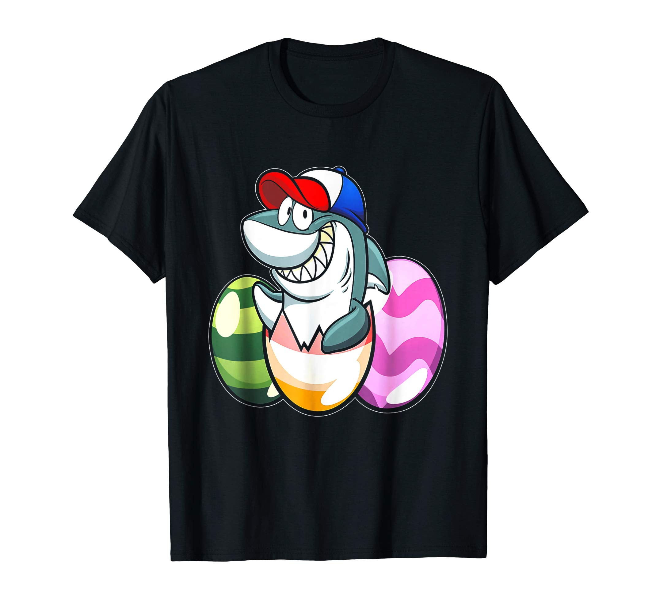 Easter Shirts For Kids Boys Girls Shark Shirt Easter Eggs