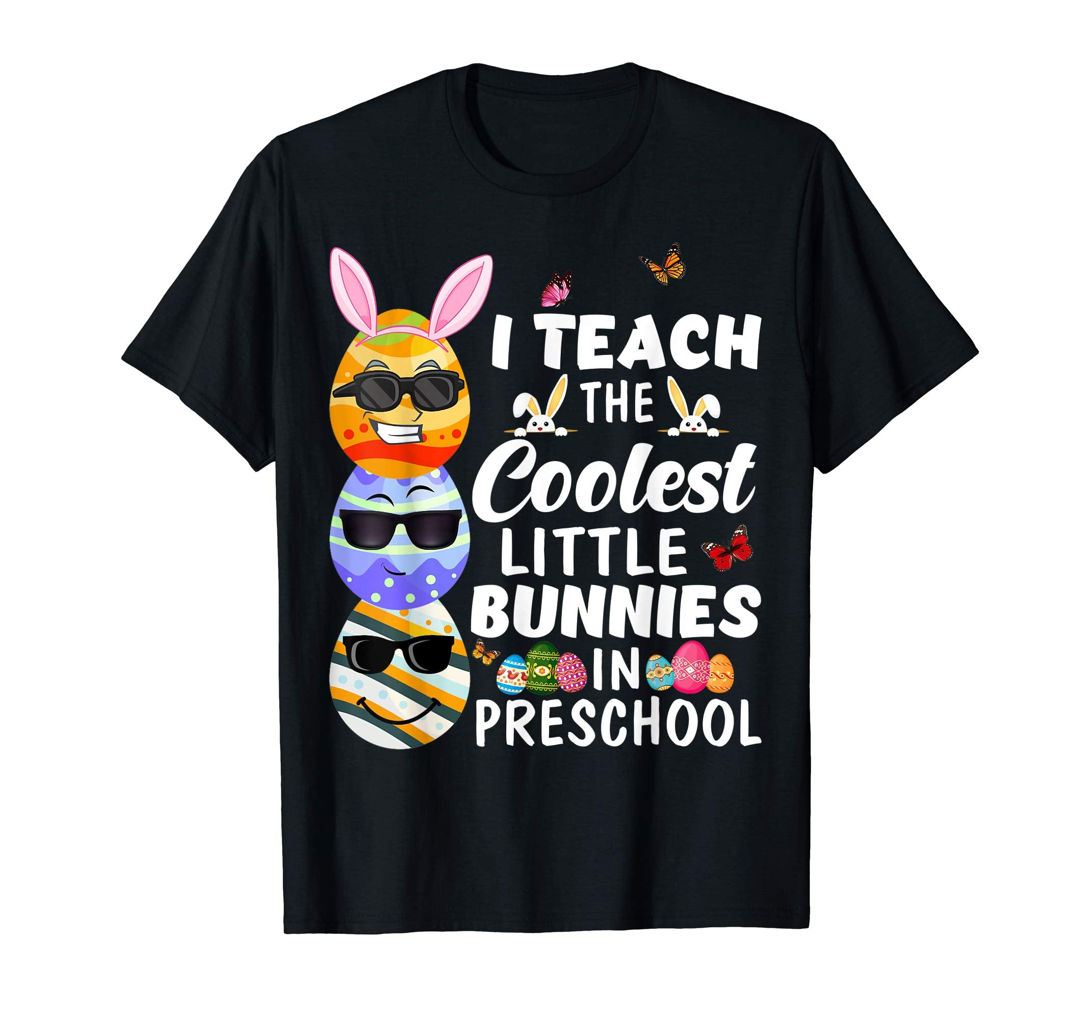 Easter Preschool Teacher Shirt Easter Eggs Emoji Funny Gift
