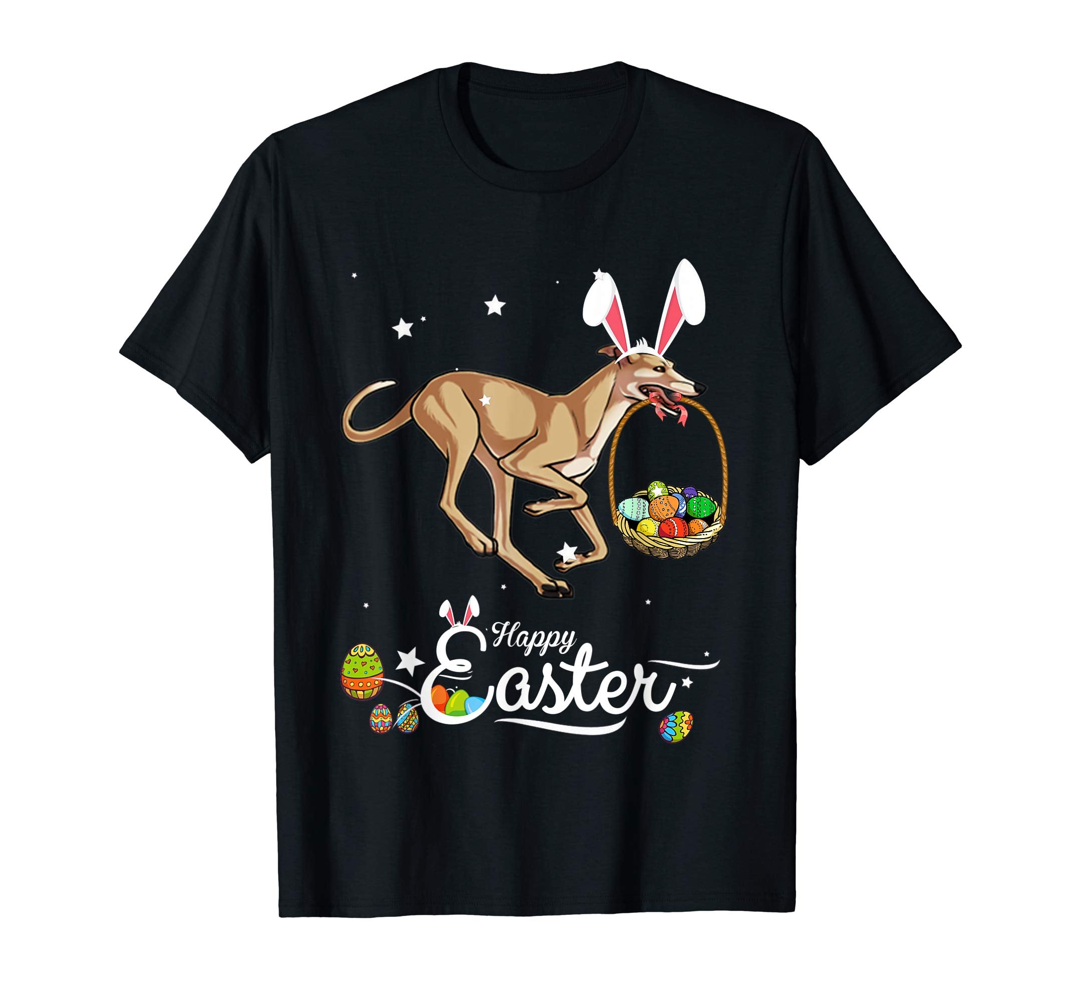 Greyhound Dog With Bunny Hat Easter Costume T Shirt