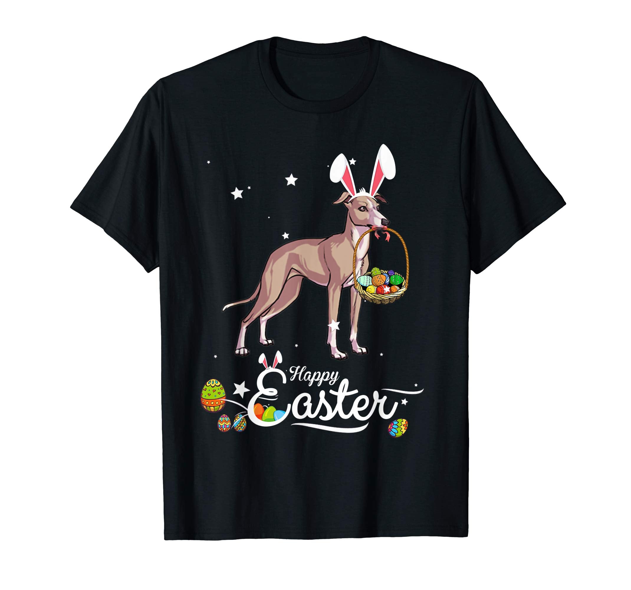 Italian Greyhound Dog With Bunny Hat Easter Costume T Shirt
