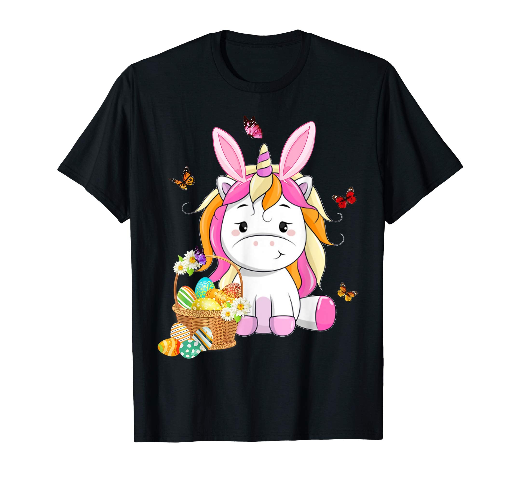 Unicorn Bunny Hat Rabbit Easter Eggs Shirt Happy Ea