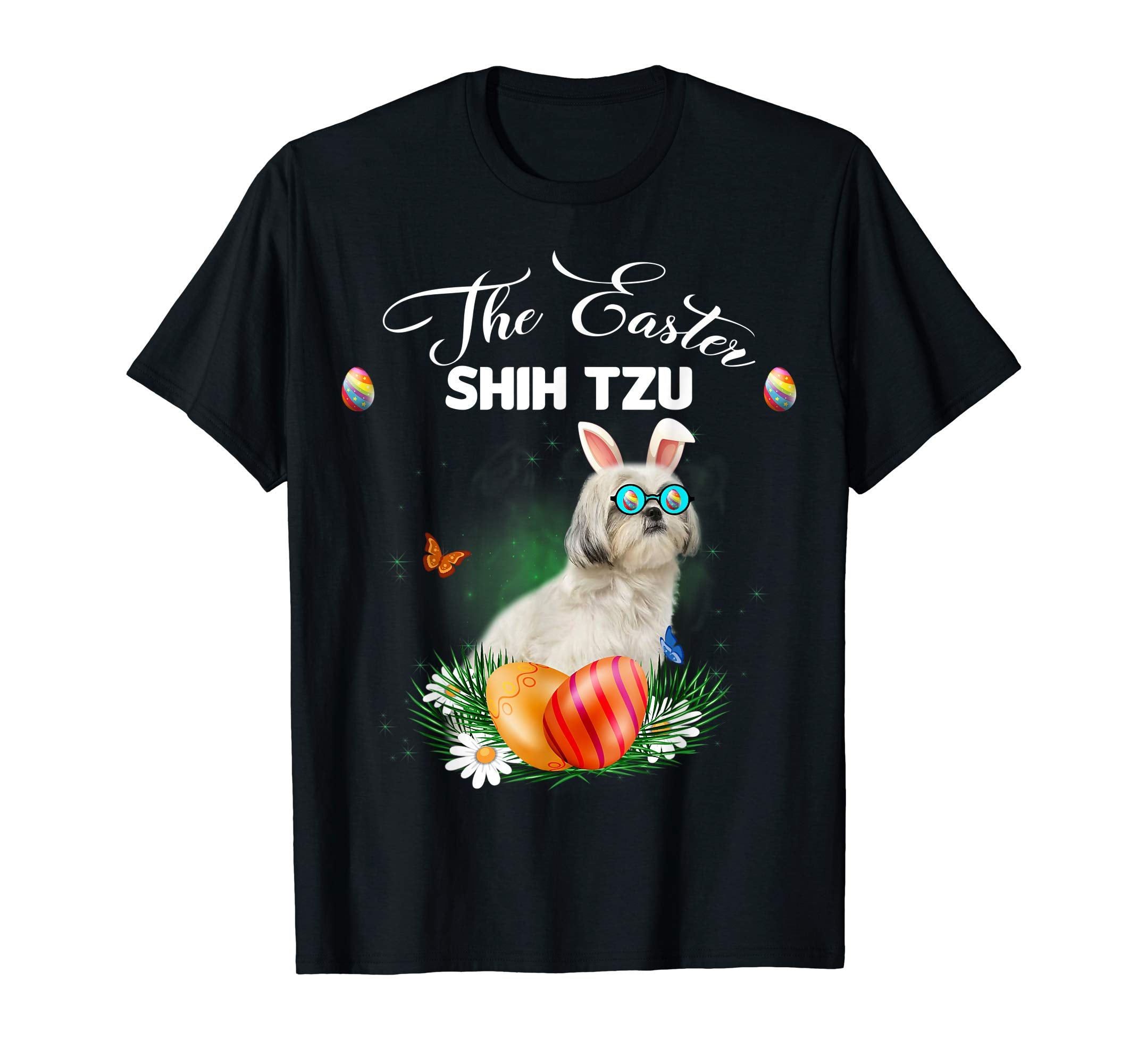 Shih Tzu Bunny Easter Day Dog Gifts T-Shirt