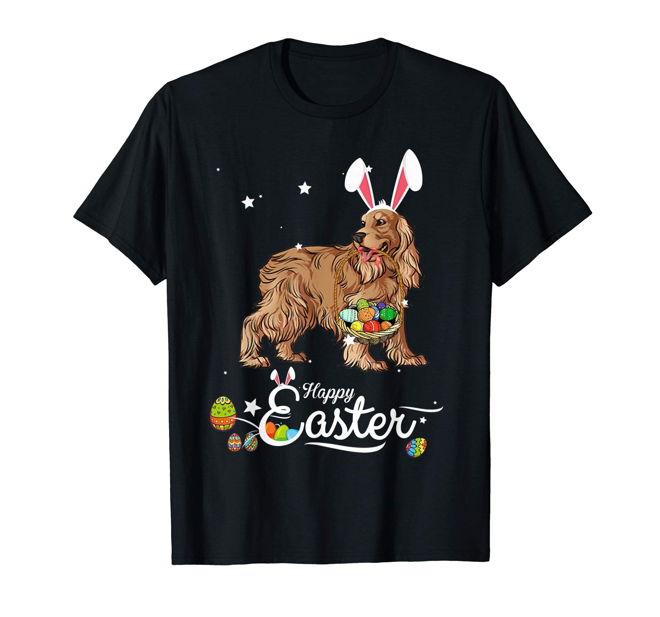 Cocker Spaniel Dog With Bunny Hat Easter Costume T Shirt