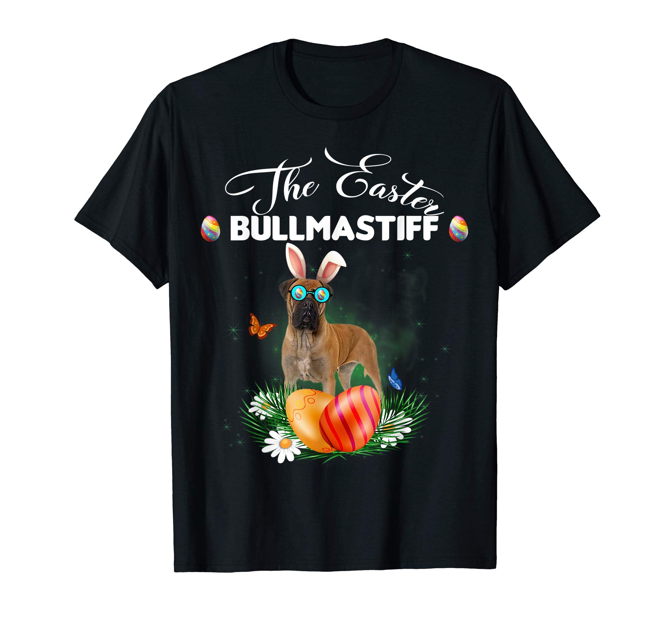 Bullmastiff Bunny Easter Day Dog Gifts T-Shirt