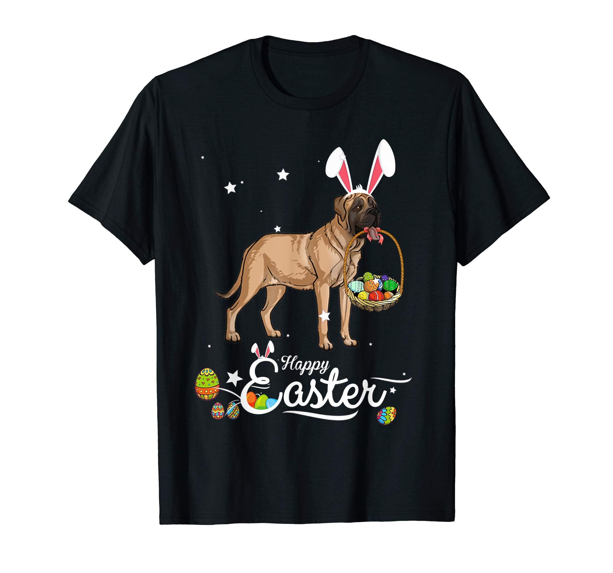 Mastiff Dog With Bunny Hat Easter Costume T Shirt