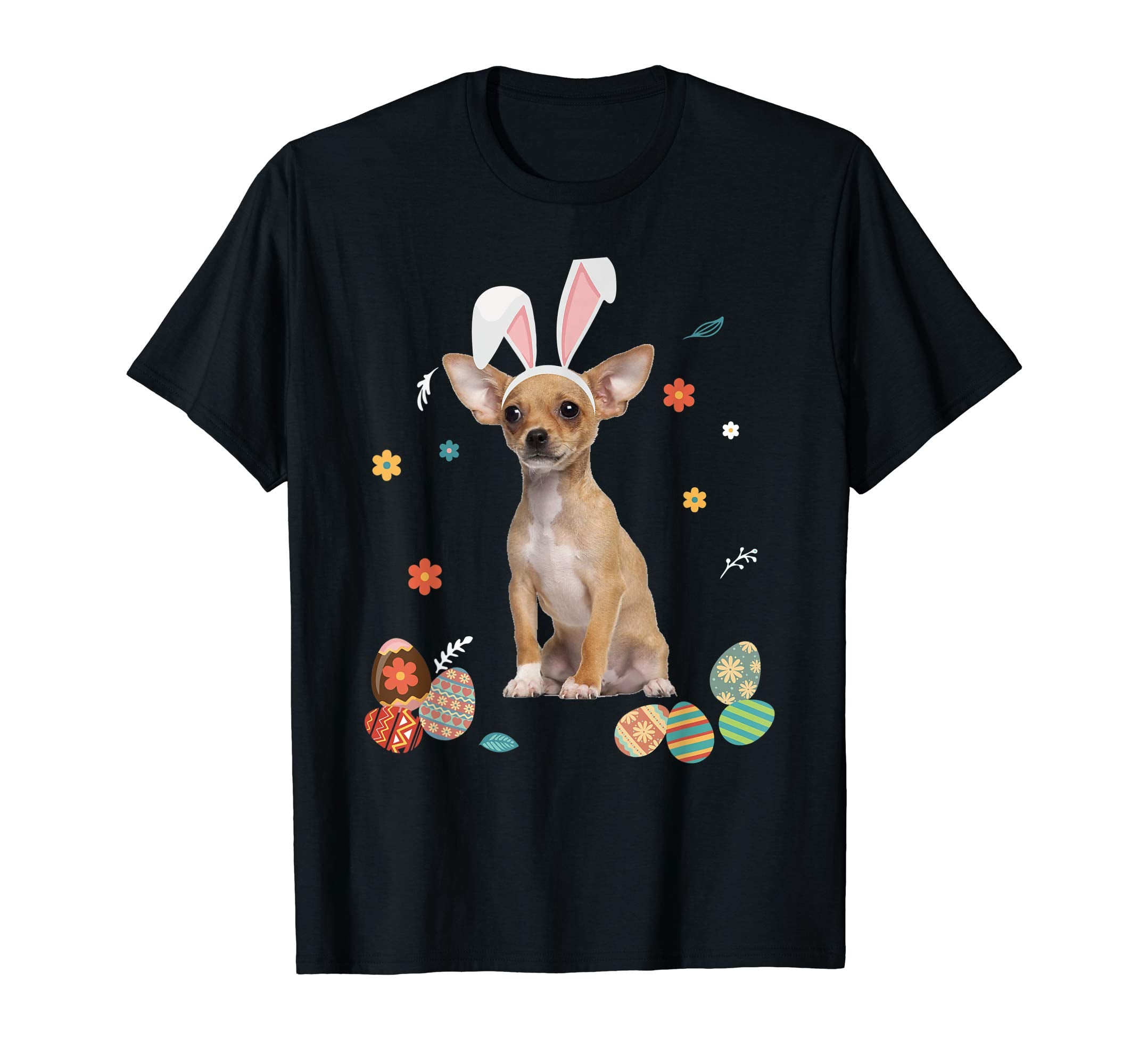 Chihuahua Bunny Rabbit Happy Easter Day T-Shirt