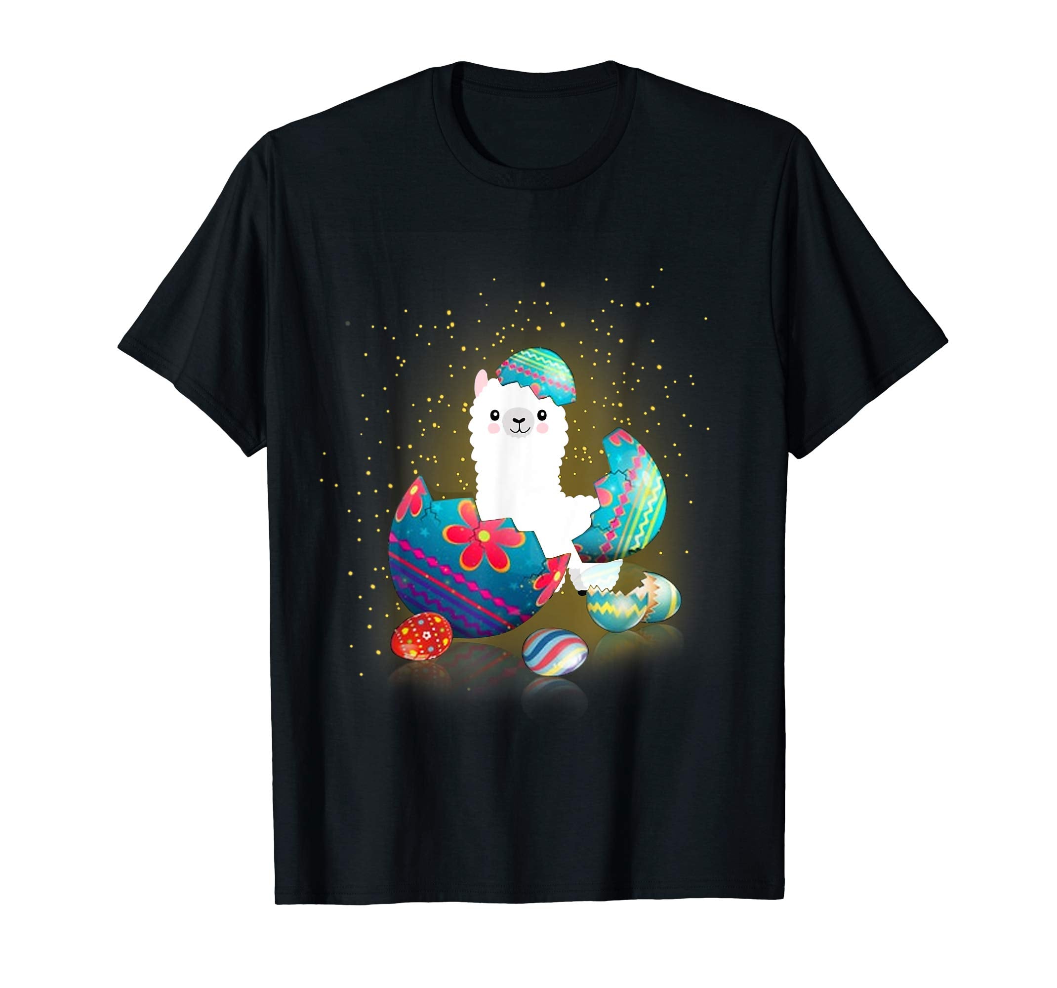 Llama Easter Eggs Funny T-Shirts Happy Easter Bunny Gifts