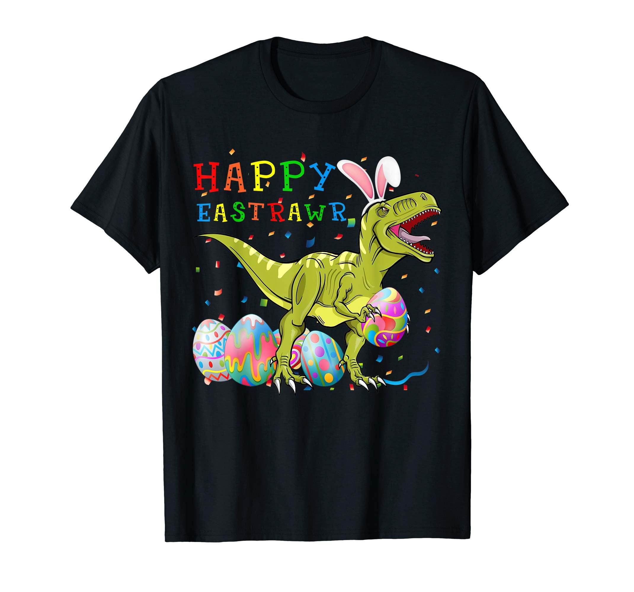 Happy Eastrawr T Rex Dinosaur Easter Bunny Egg Shirt Kids